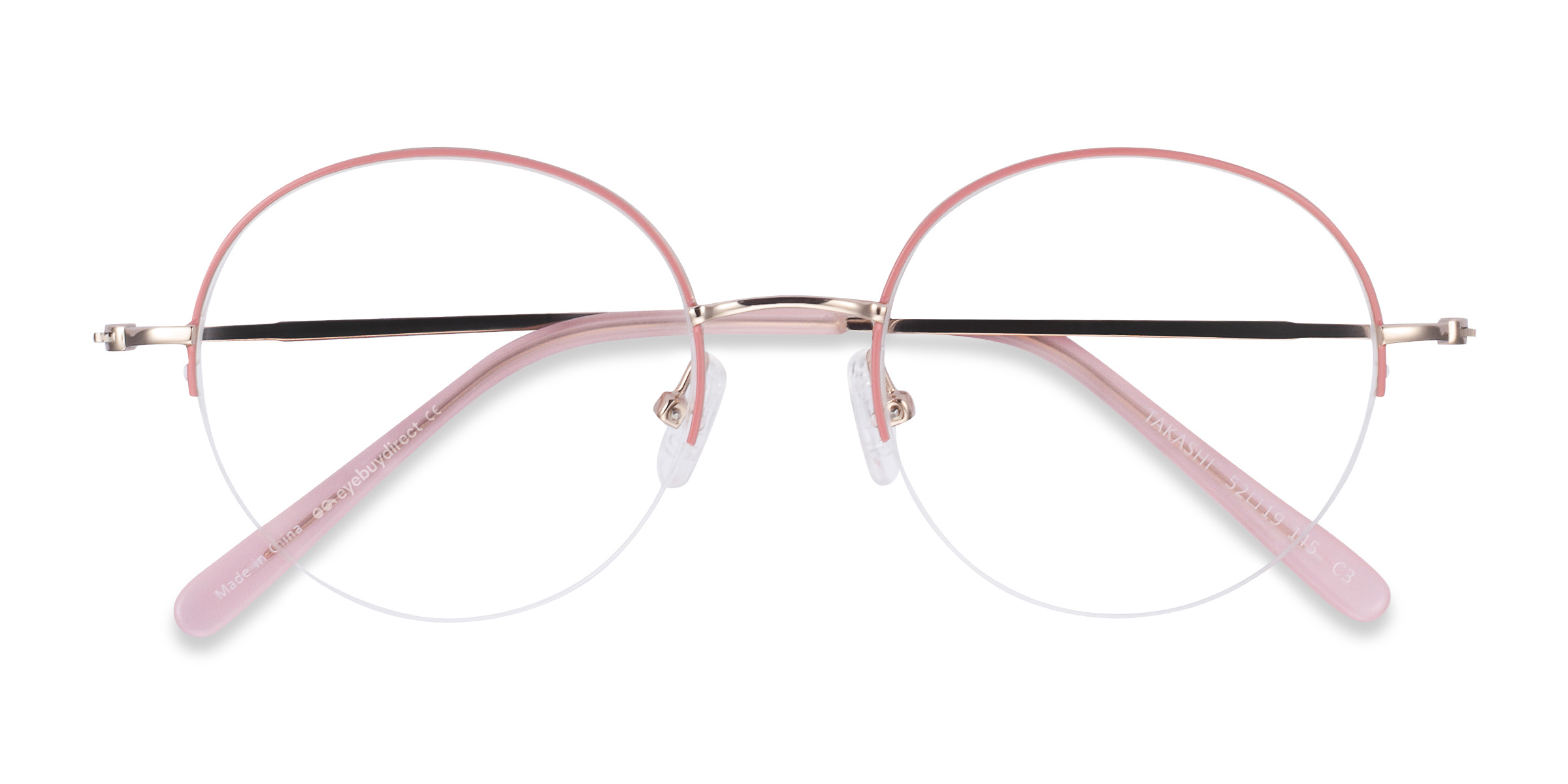 Pink & Gold Takashi -  Metal Eyeglasses