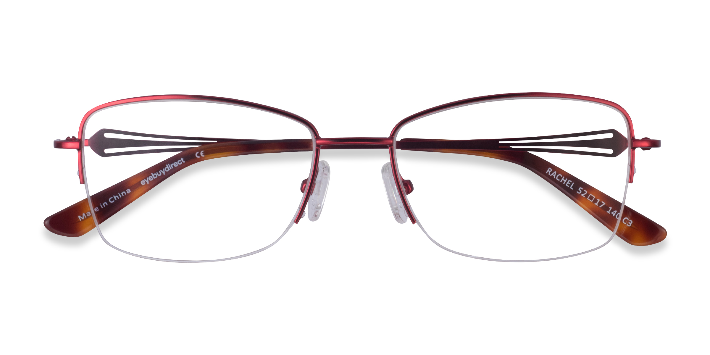 Burgundy Rachel - Metal Eyeglasses