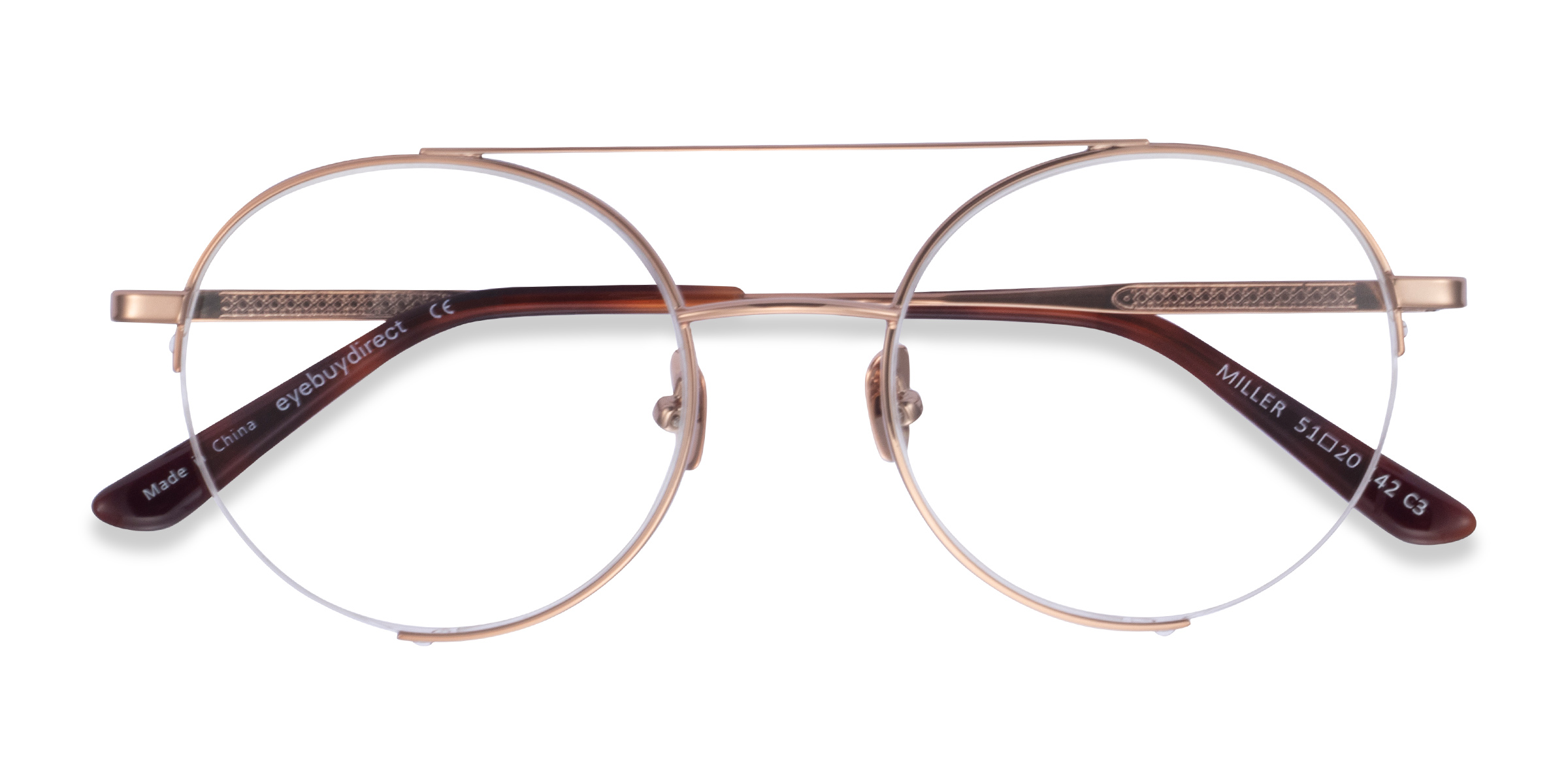 Rose Gold Miller - Metal Eyeglasses