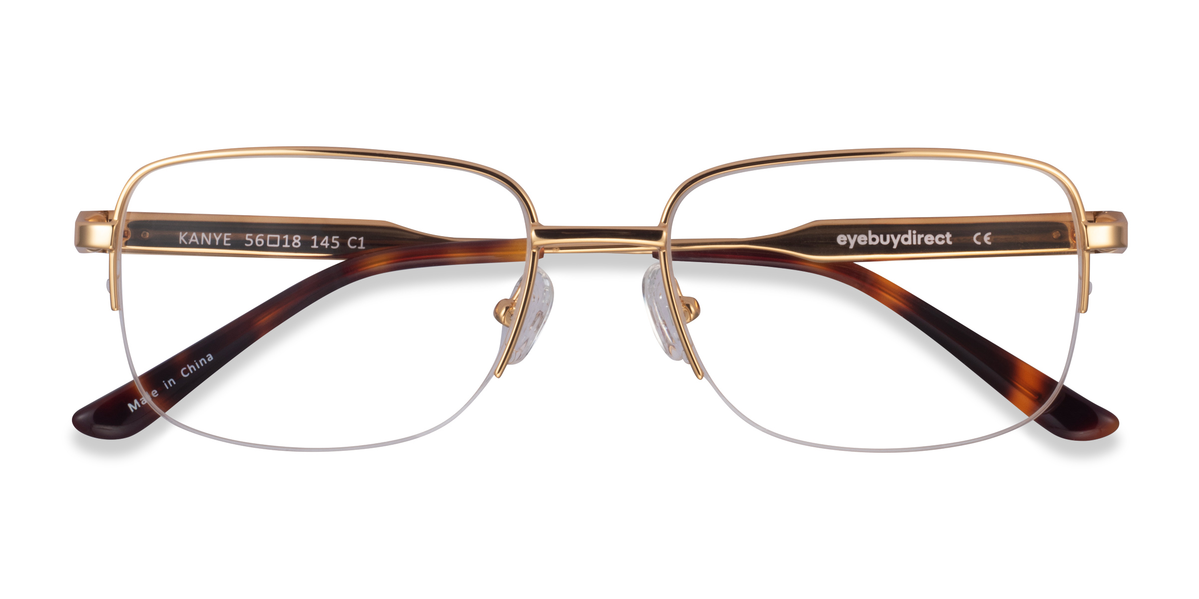 Doré Kanye -  Métal Lunettes de vue
