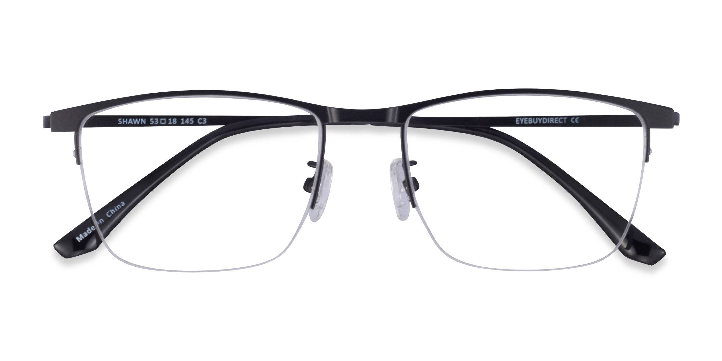 Matte Black Shawn -  Metal Eyeglasses