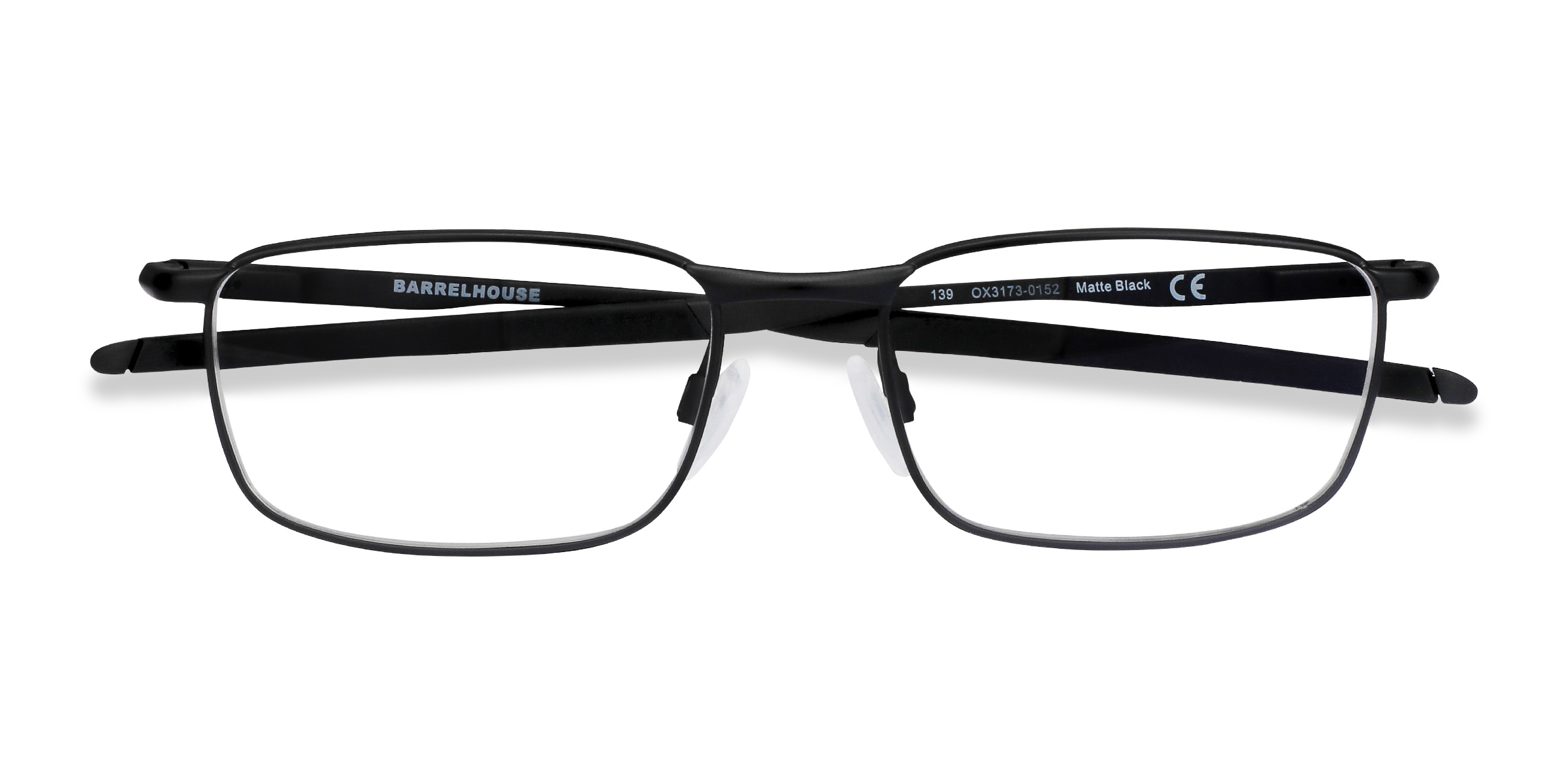 Matte Black Oakley Barrelhouse - Metal Eyeglasses