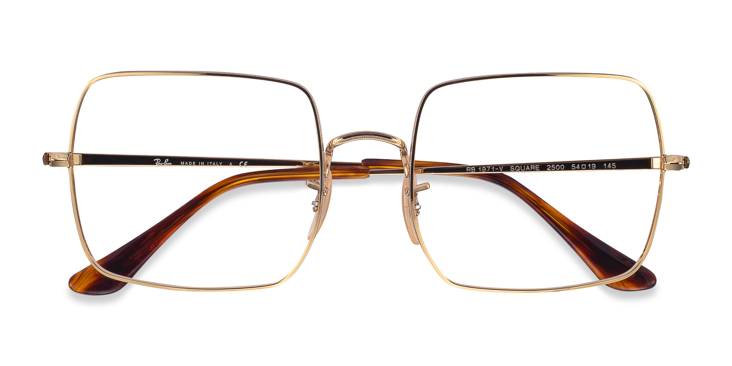 Doré Ray-Ban Square -  Métal Lunettes de vue