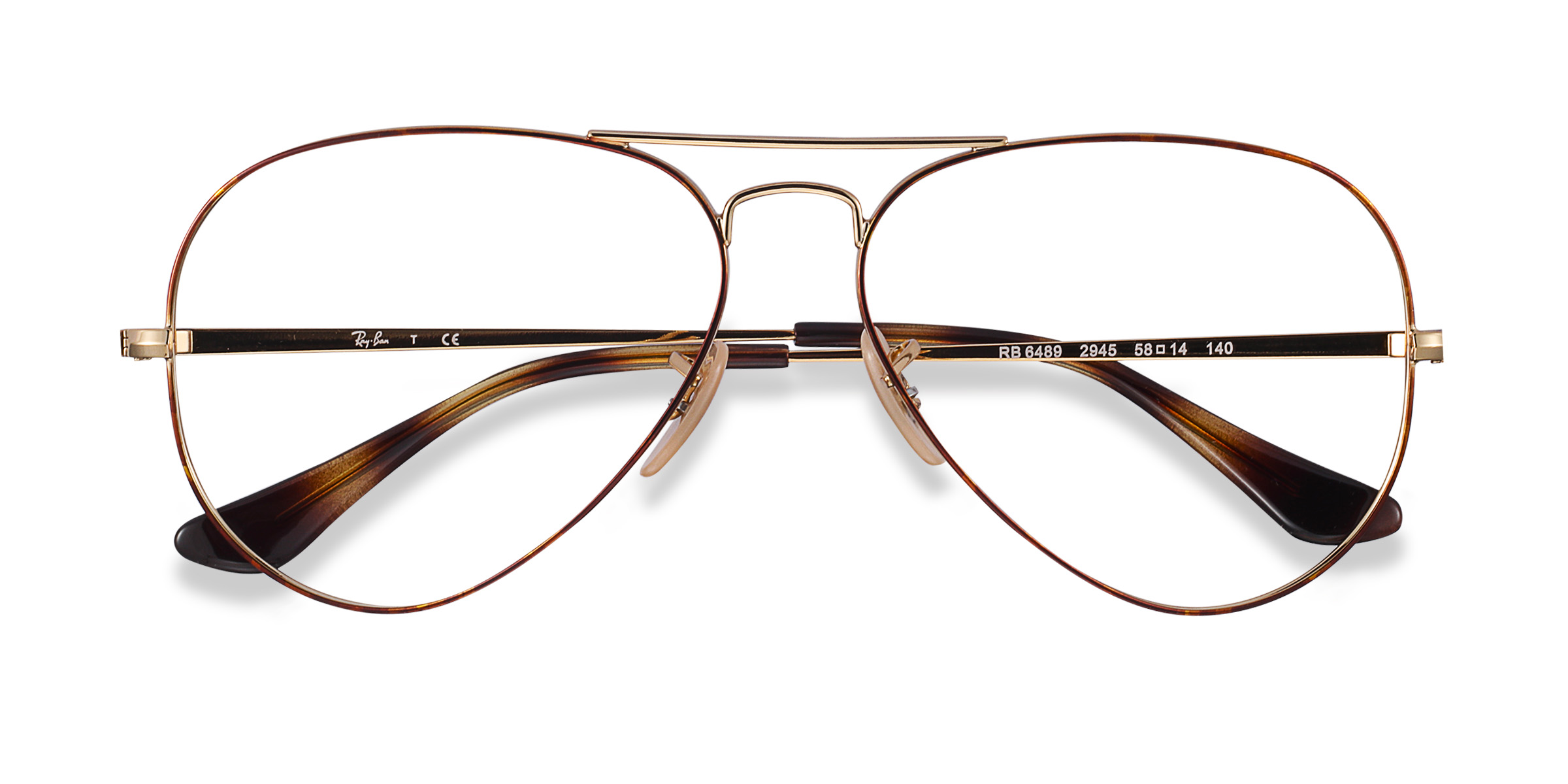 Tortoise Gold Ray-Ban RB6489 - Metal Eyeglasses