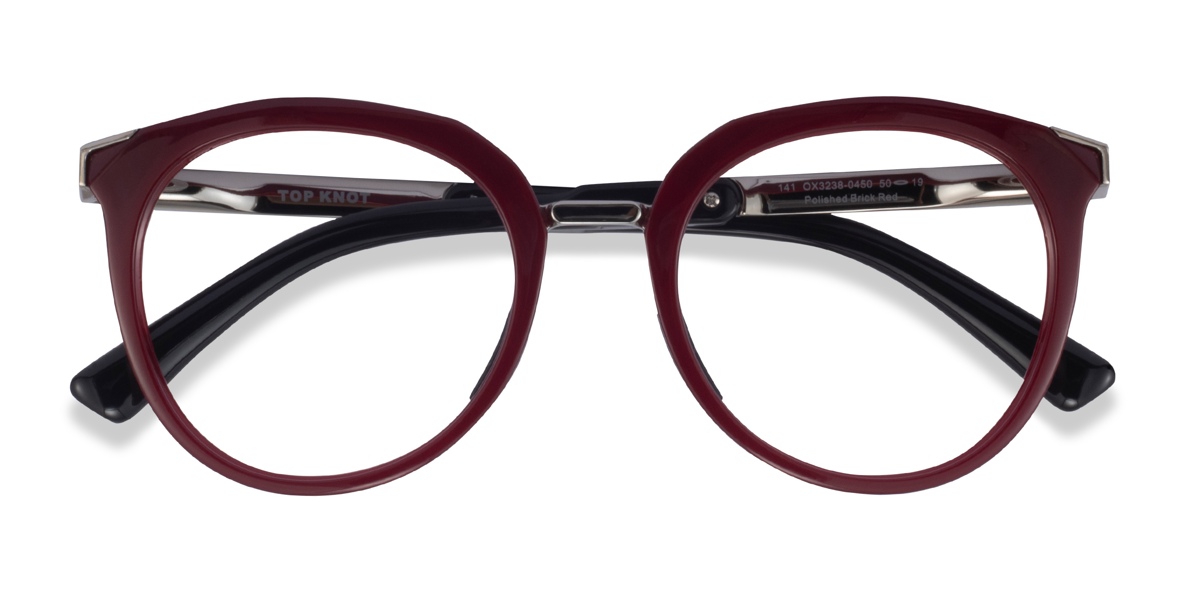 Red & Silver Oakley Top Knot - Métal Lunettes de vue