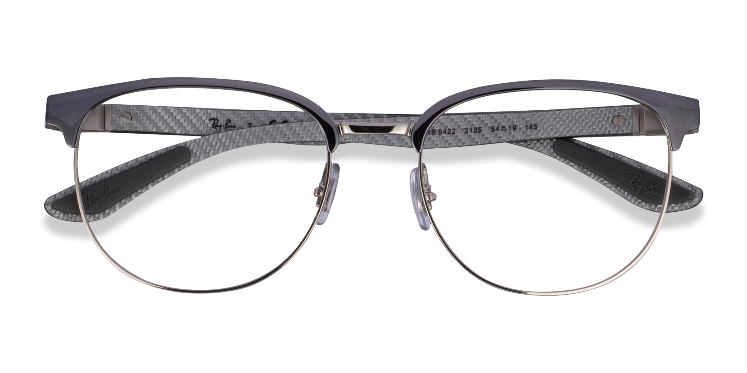 Gray Silver Ray-Ban RB8422 - Metal Eyeglasses
