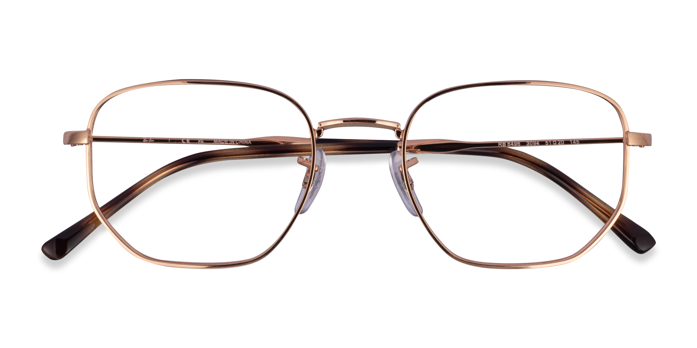 Rose Gold Ray-Ban RB6496 - Metal Eyeglasses