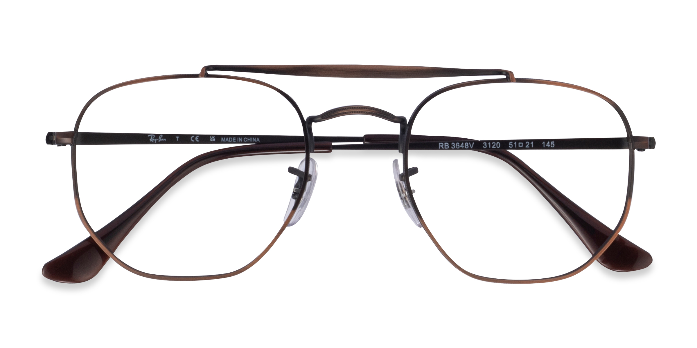 Antique Copper Ray-Ban RB3648V - Metal Eyeglasses