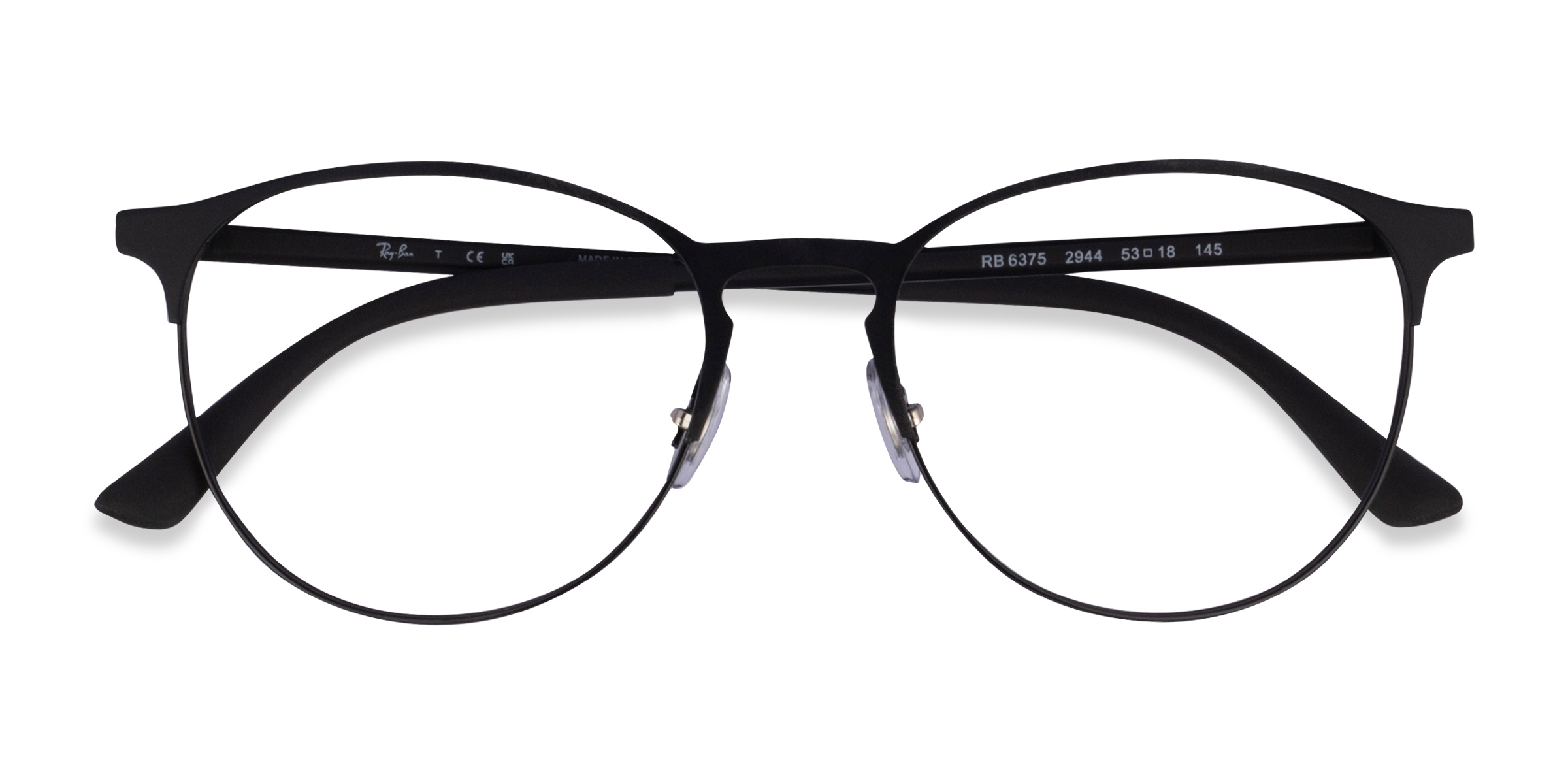Matte Black Ray-Ban RB6375 - Metal Eyeglasses