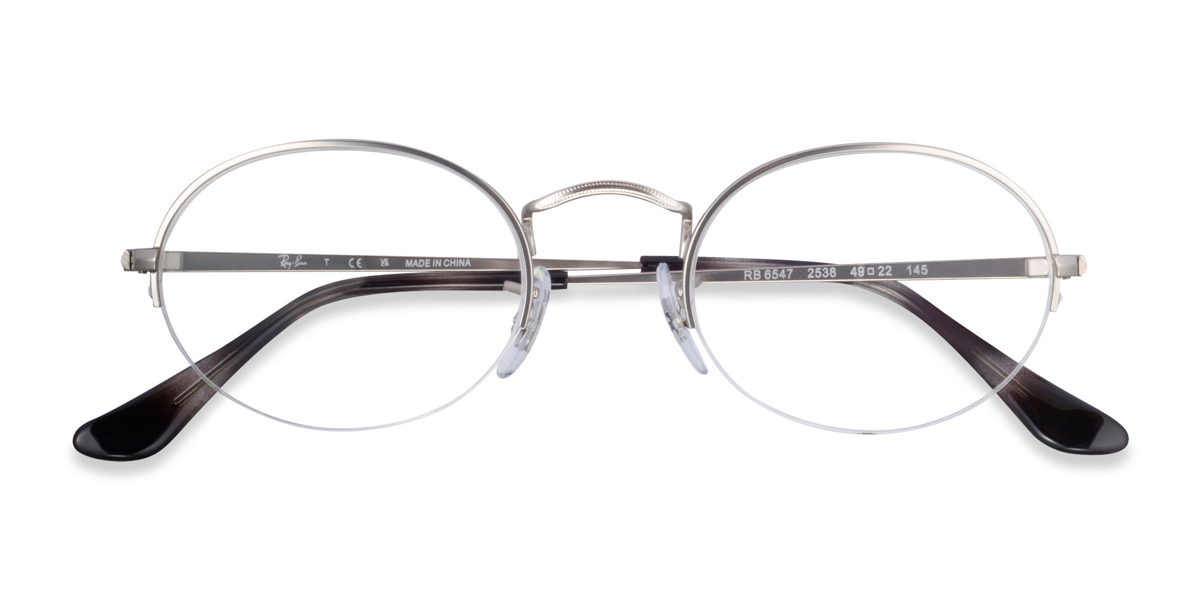 Matte Silver Ray-Ban RB6547 - Metal Eyeglasses