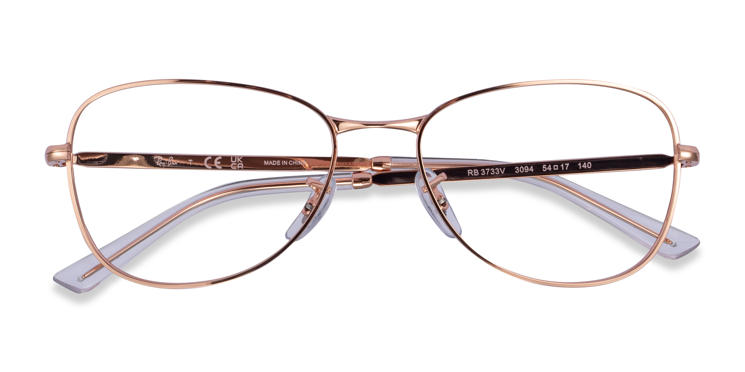 Rose Gold Ray-Ban RB3733V - Metal Eyeglasses