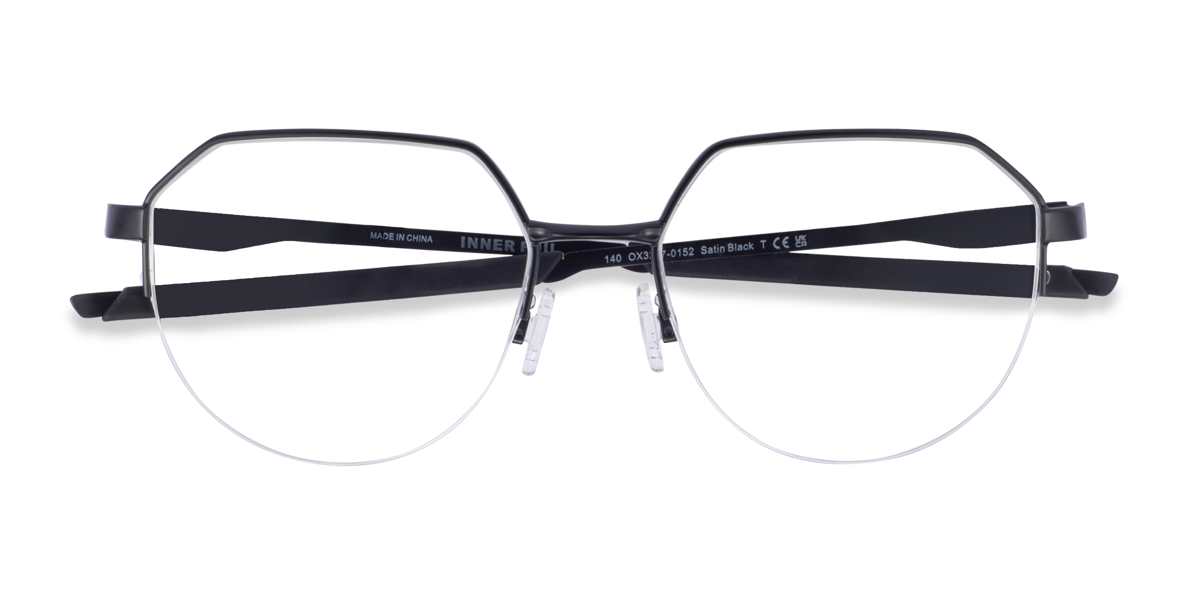 Satin Black Oakley Inner Foil - Metal Eyeglasses