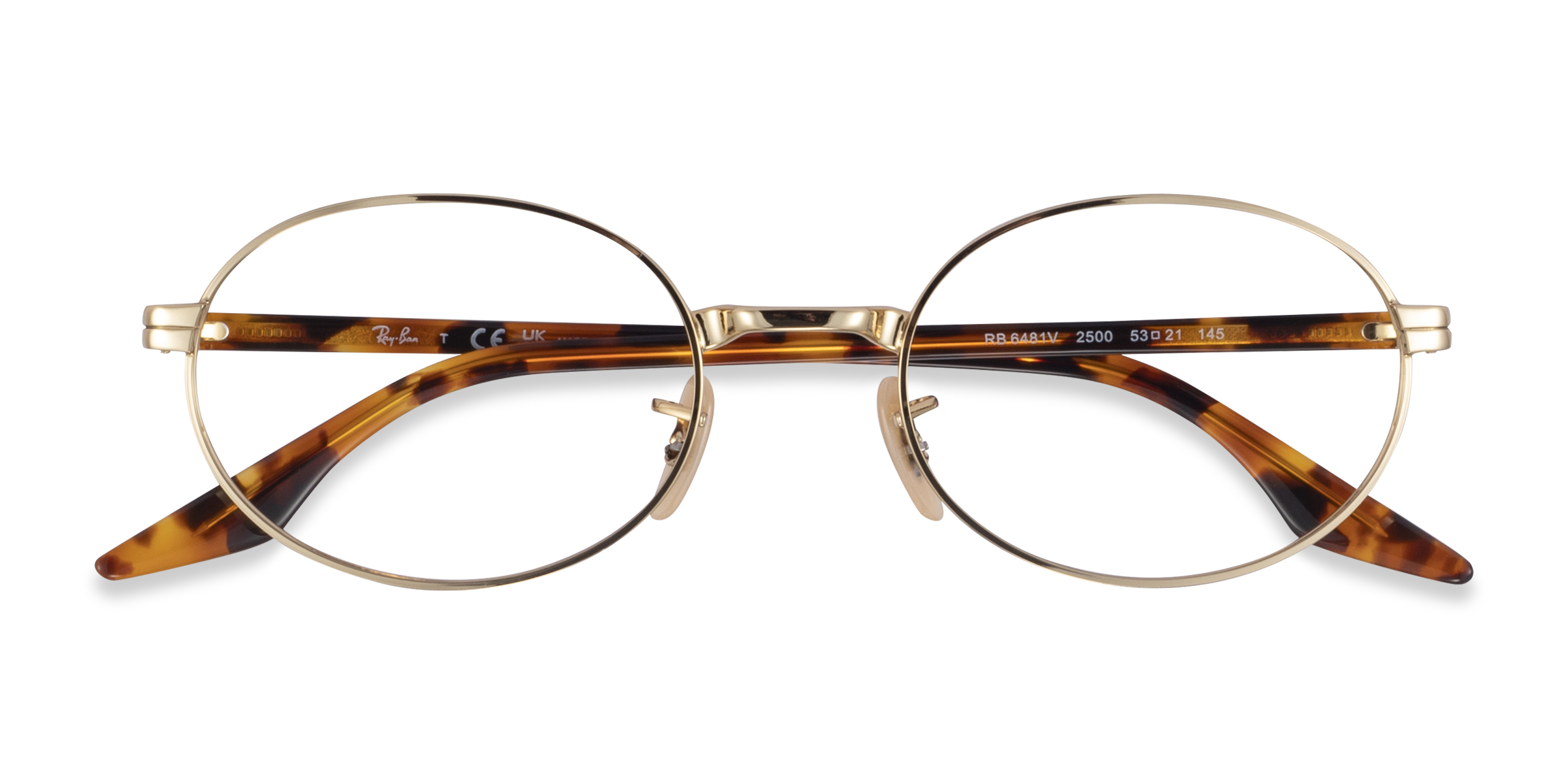 Gold Tortoise Ray-Ban RB6481V - Metal Eyeglasses