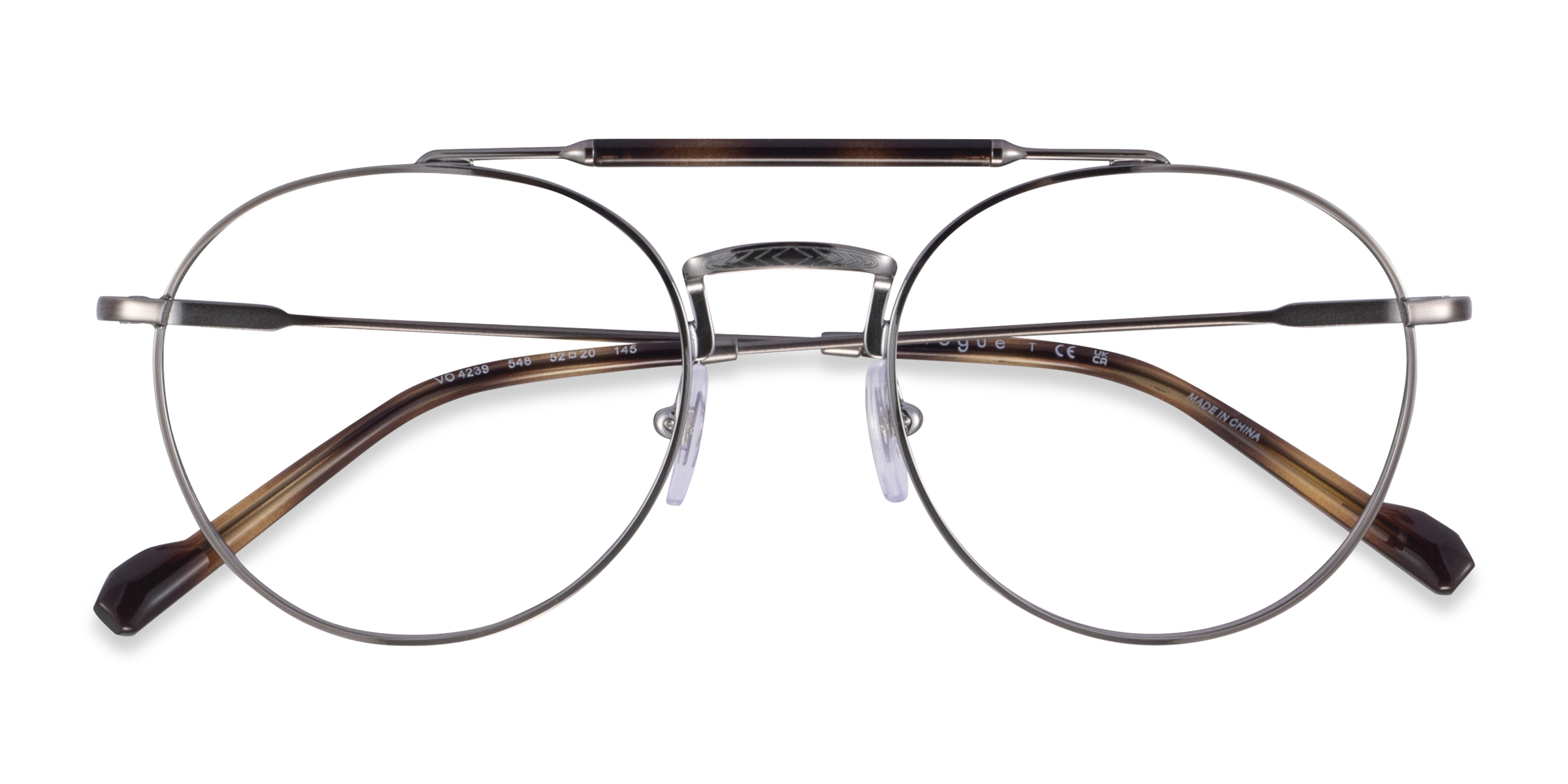 Silver Tortoise Vogue Eyewear VO4239 - Metal Eyeglasses