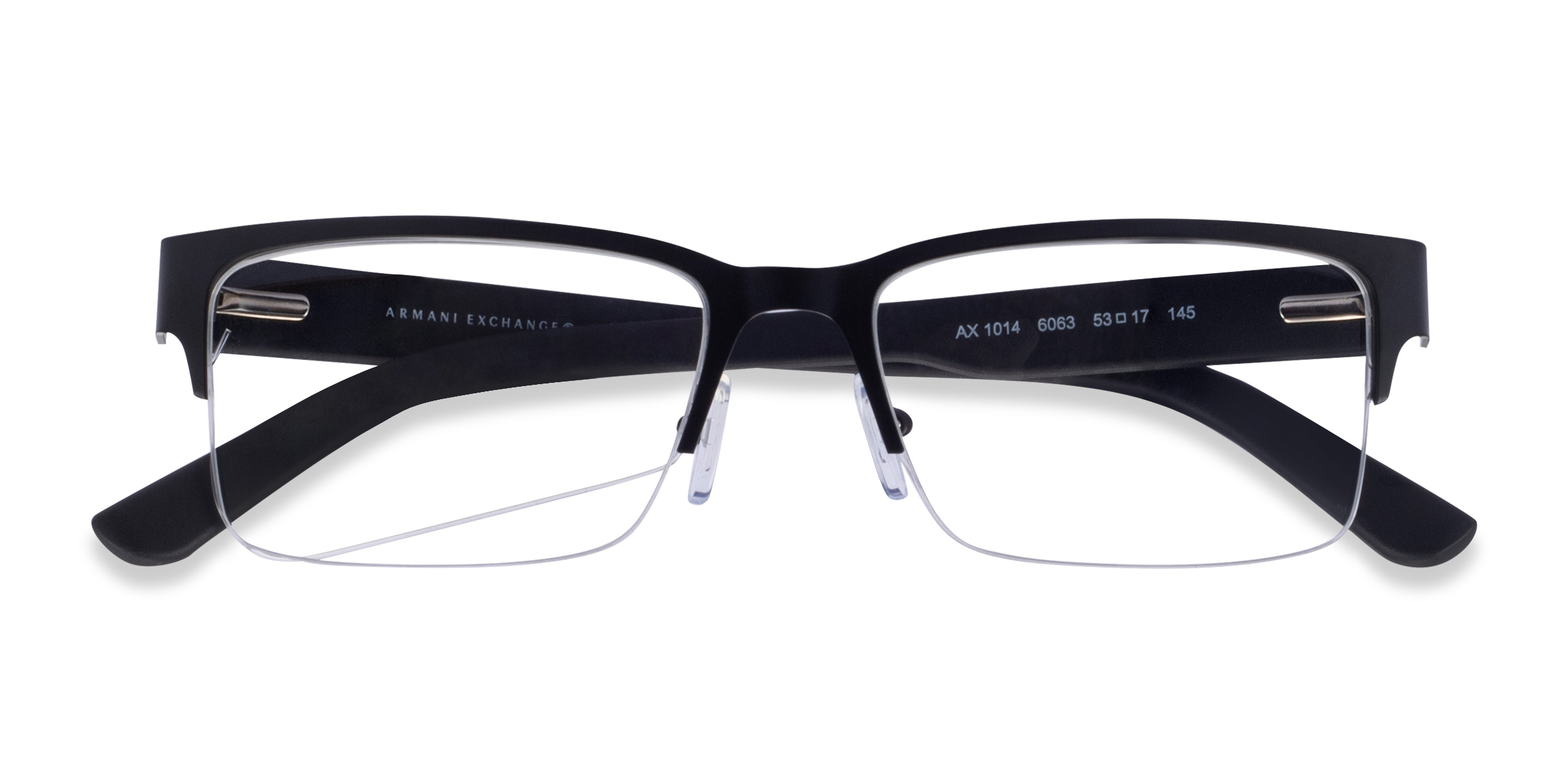 Matte Black Armani Exchange AX1014 - Metal Eyeglasses
