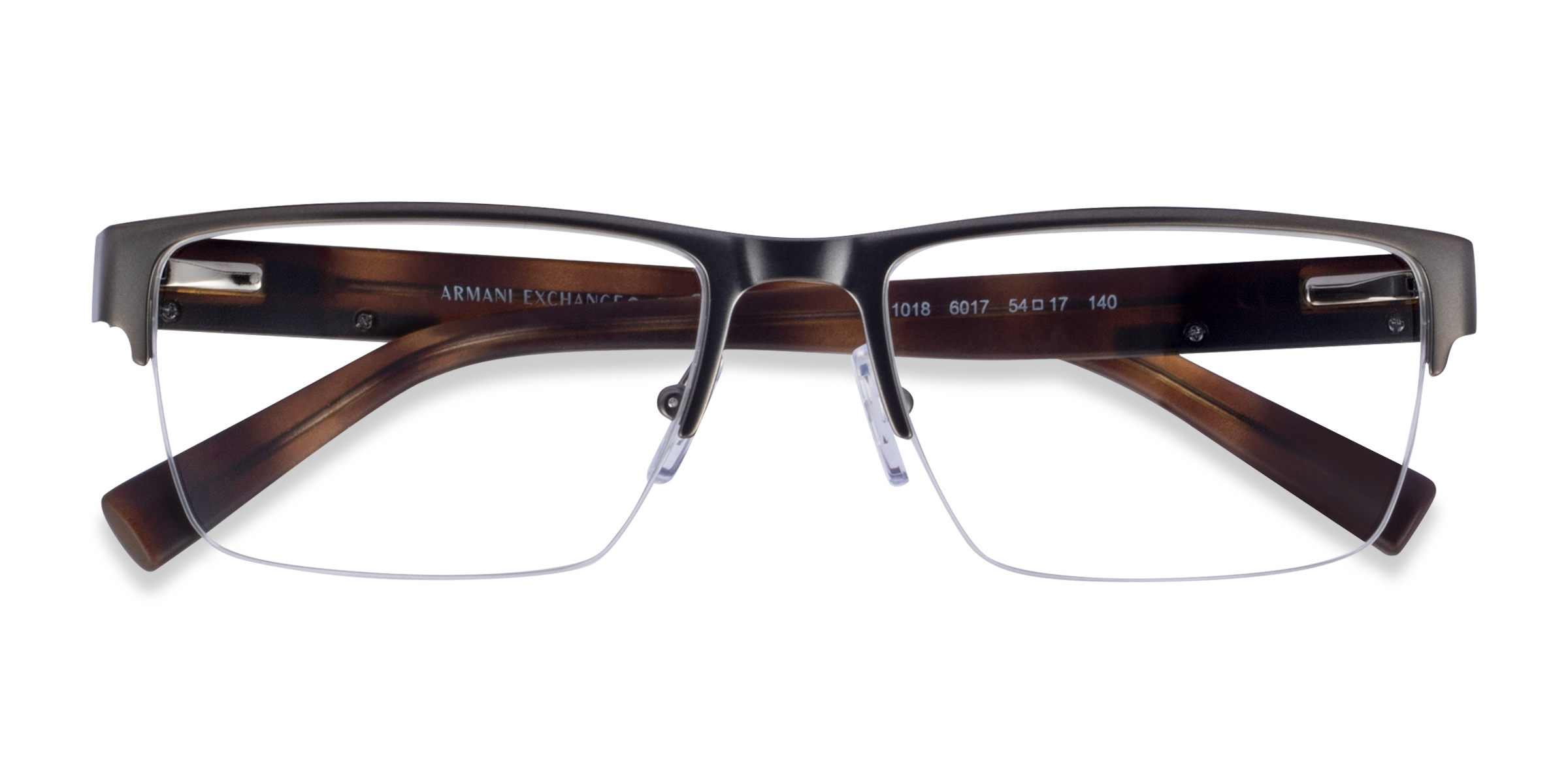 Matte Gunmetal Armani Exchange AX1018 - Metal Eyeglasses