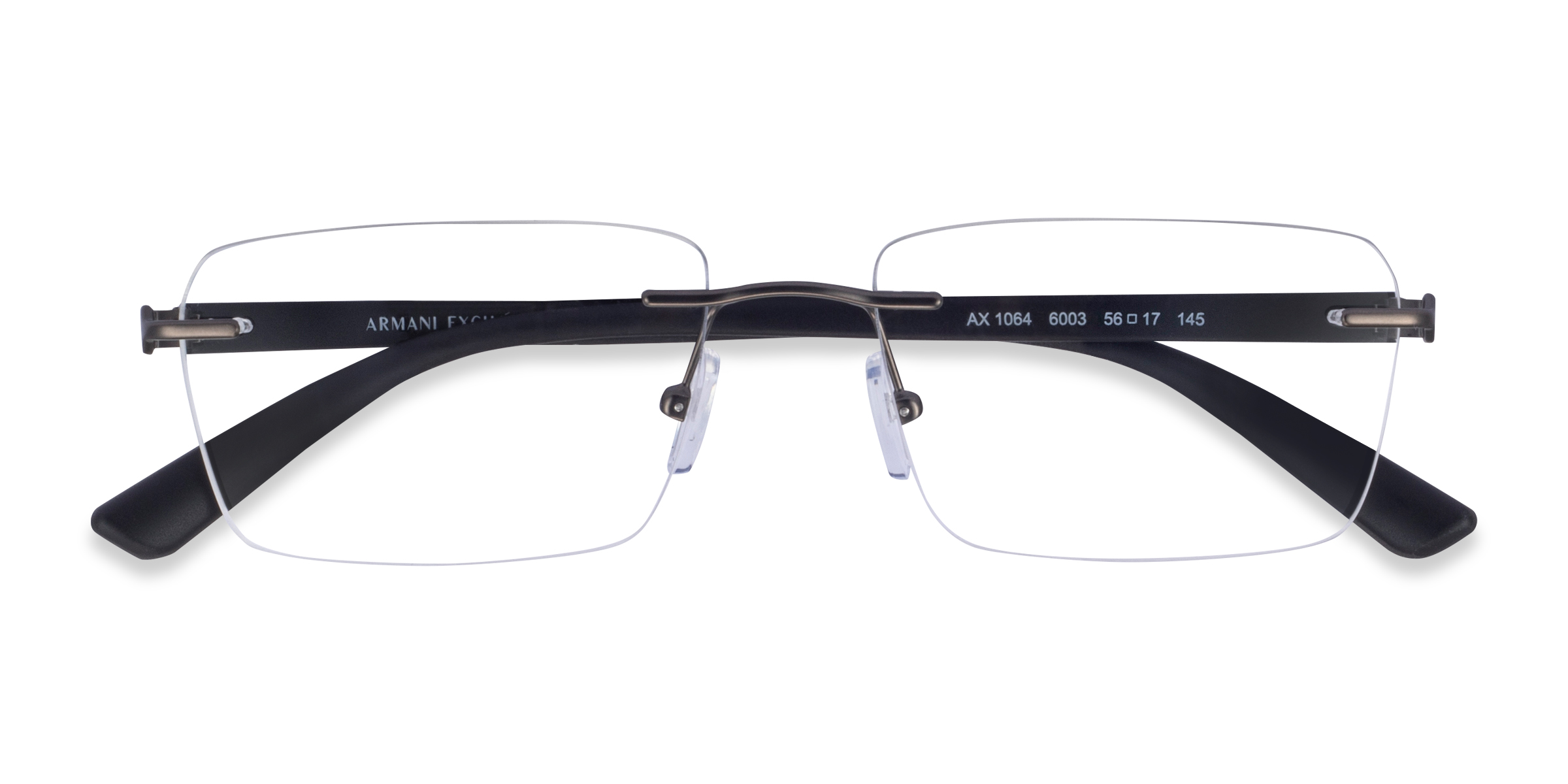 Matte Gunmetal Armani Exchange AX1064 - Metal Eyeglasses