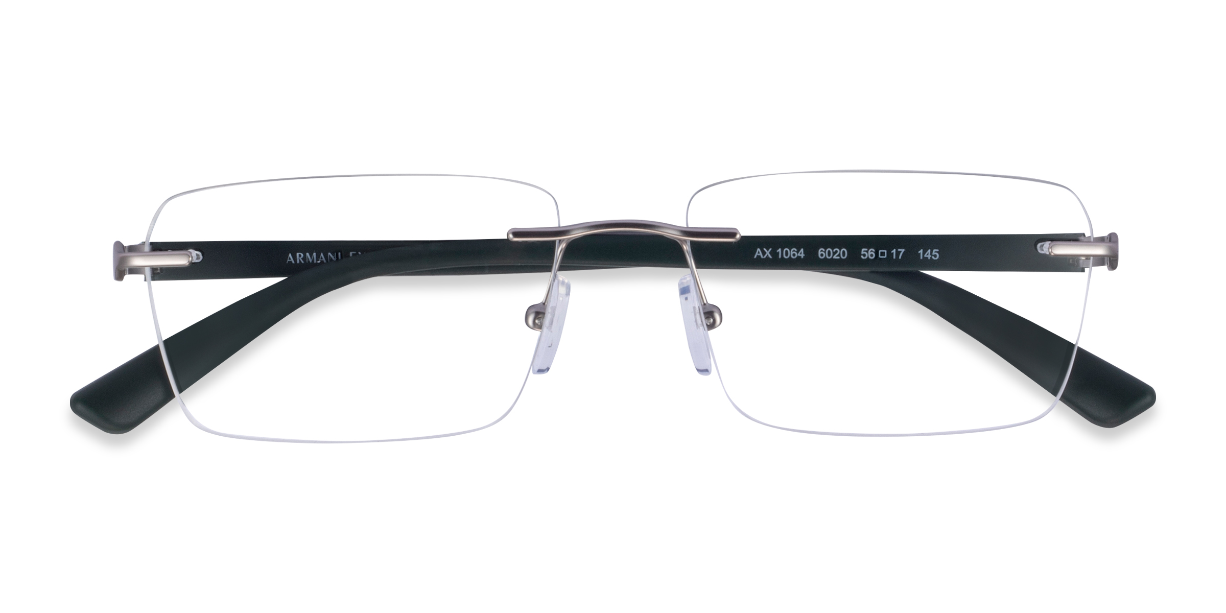 Matte Silver Armani Exchange AX1064 - Metal Eyeglasses