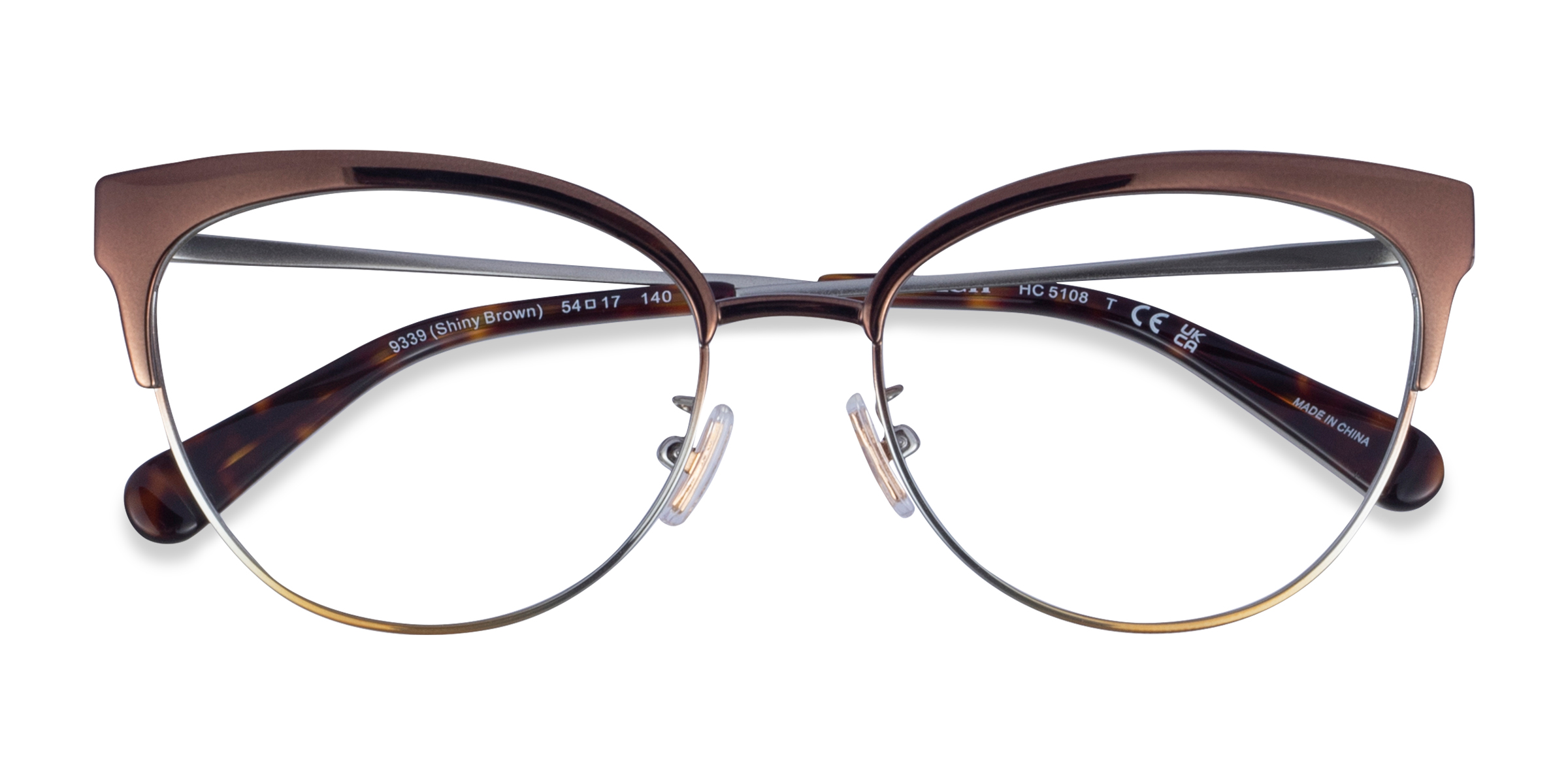 Shiny Brown Coach HC5108 - Métal Lunettes de vue