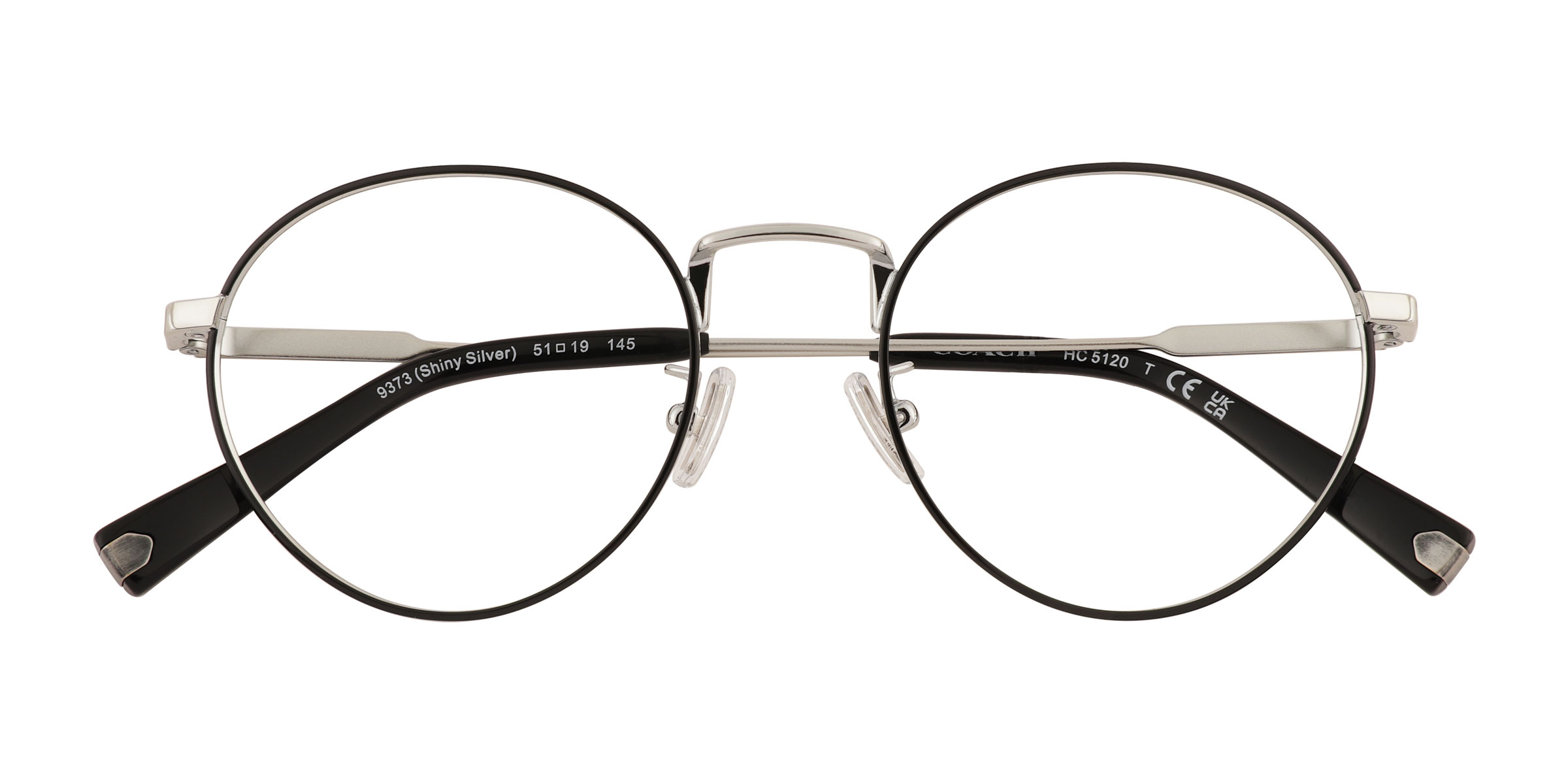 Black Silver Coach HC5120 - Metal Eyeglasses