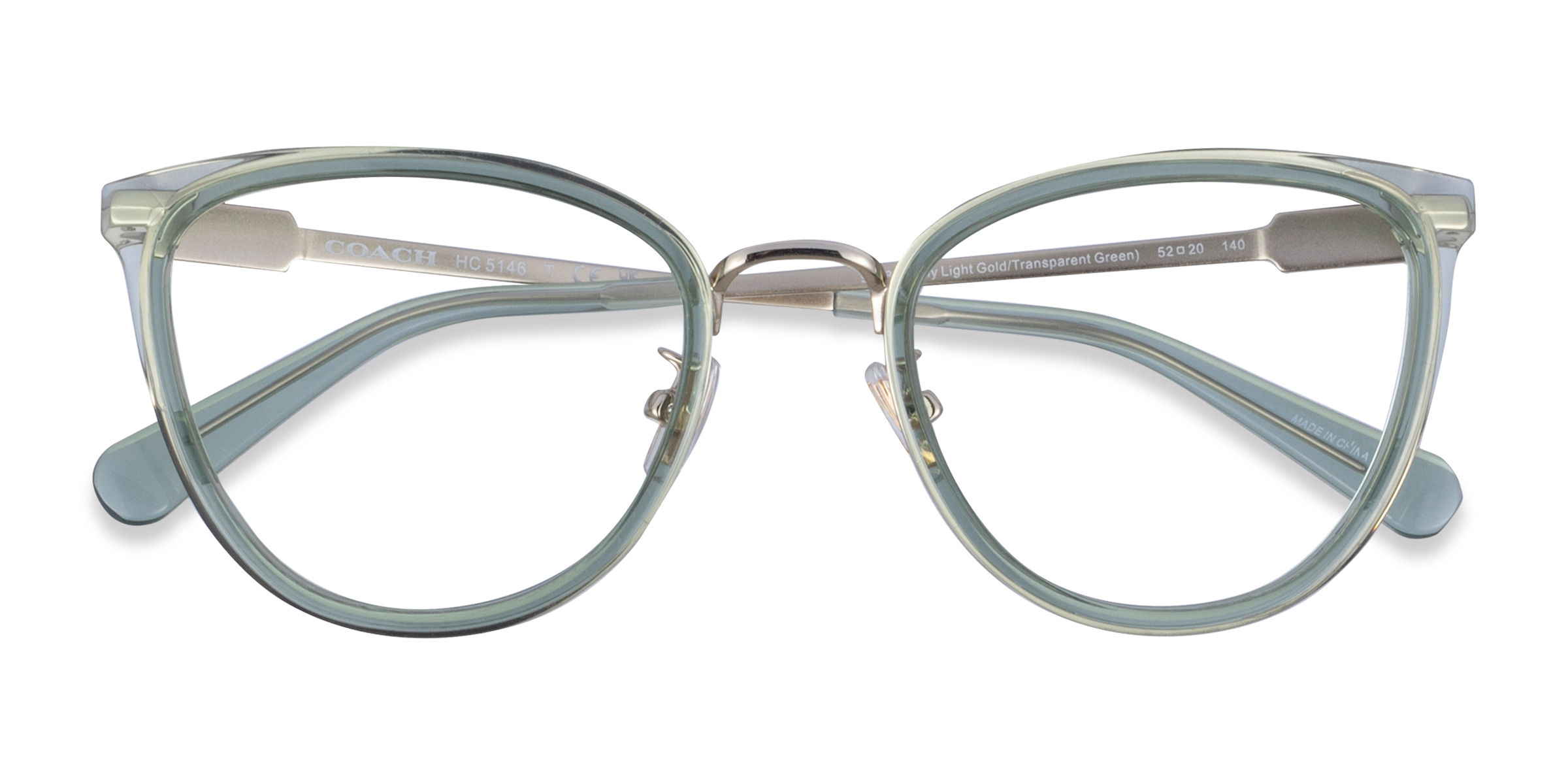 Transparent Green Gold Coach HC5146 - Métal Lunettes de vue