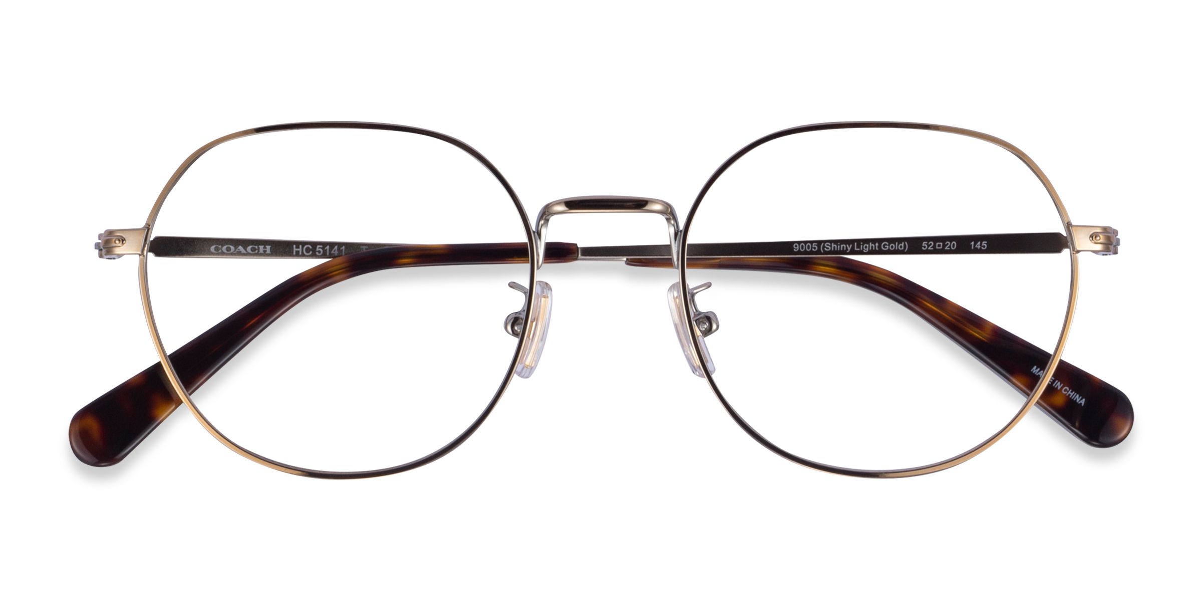 Shiny Light Gold Coach HC5141 - Metal Eyeglasses