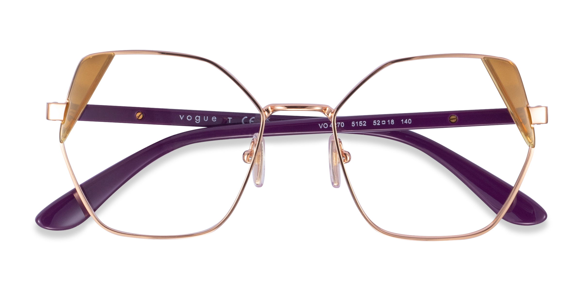 Rose Gold Yellow Vogue Eyewear VO4270 - Metal Eyeglasses