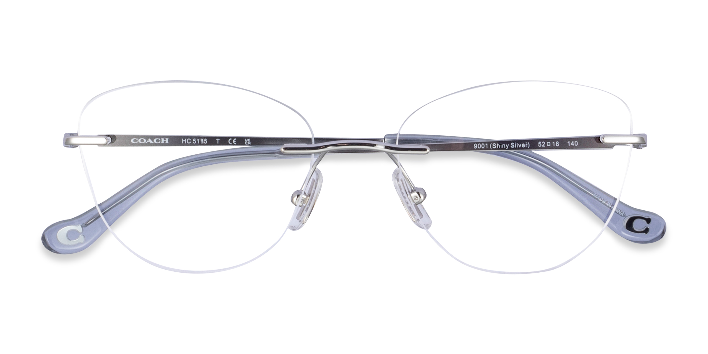 Shiny Silver Coach HC5185 -  Métal Lunettes de vue