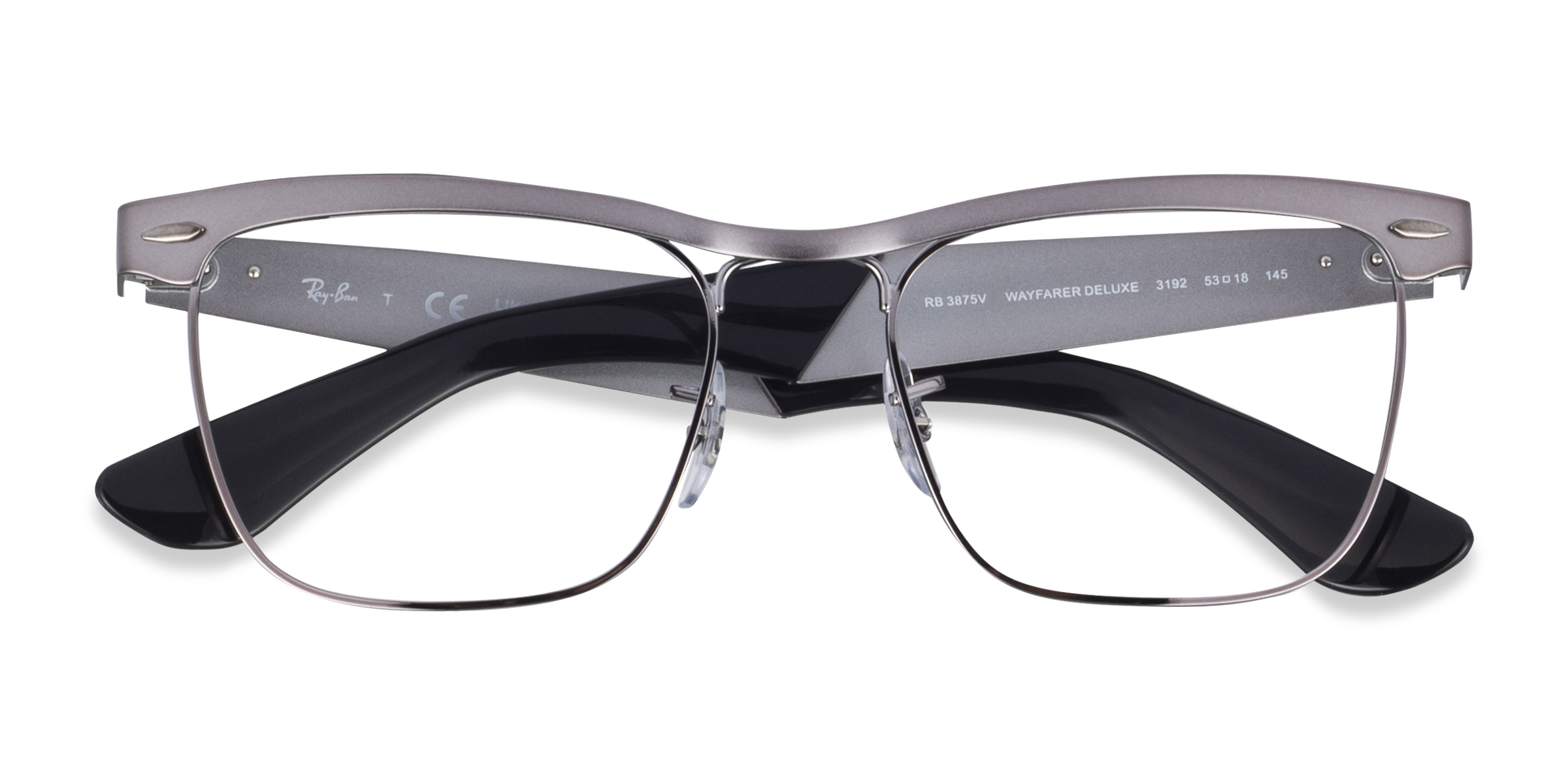 Gunmetal Ray-Ban RB3875V Wayfarer Deluxe - Métal Lunettes de vue