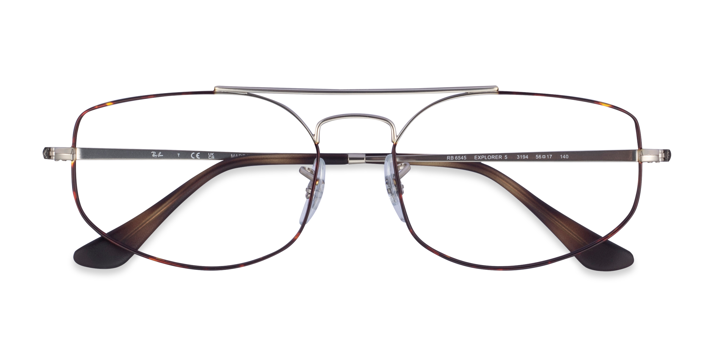 Silver Tortoise Ray-Ban RB6545 Explorer 5 - Metal Eyeglasses