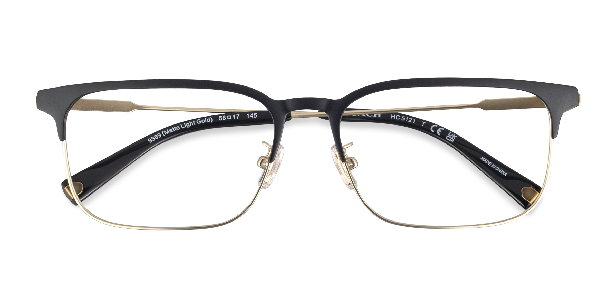 Matte Black Gold Coach HC5121 - Metal Eyeglasses