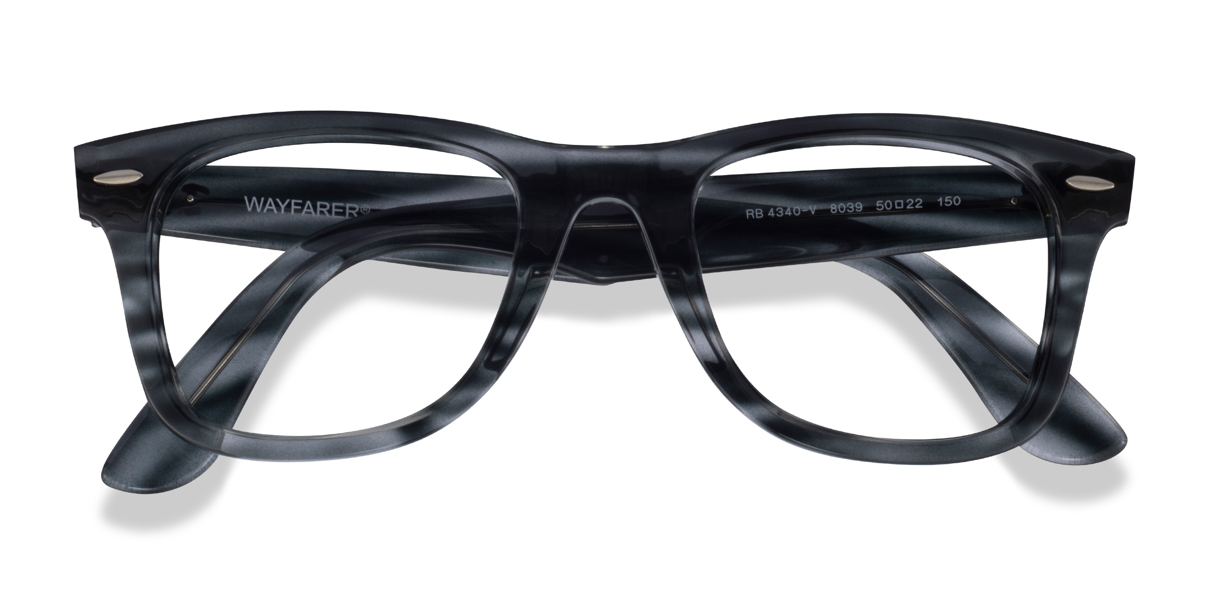 Blue Striped Ray-Ban Wayfarer Ease Change - Acétate Lunettes de vue