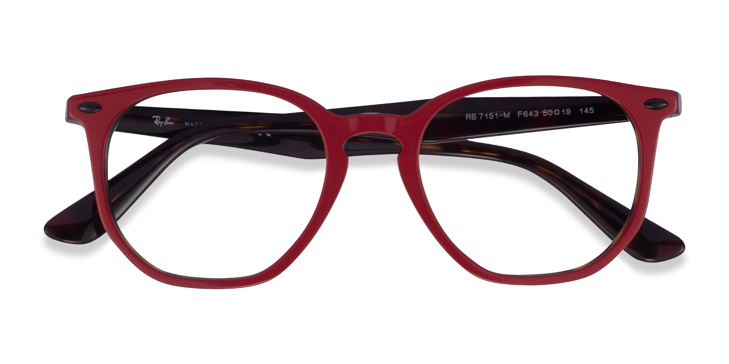 Red & Tortoise Ray-Ban RB7151M - Acétate Lunettes de vue