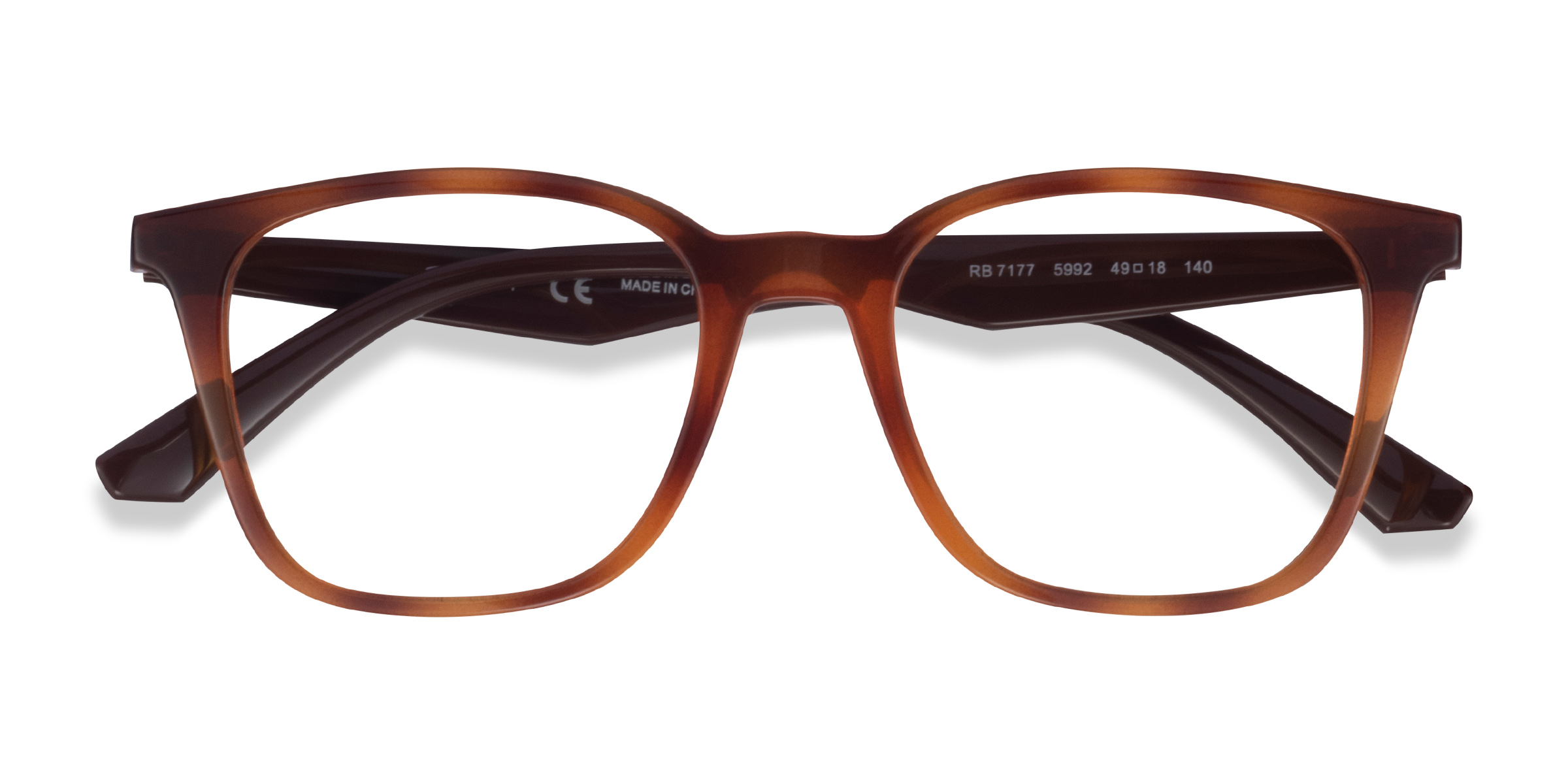 Tortoise Brown Ray-Ban RB7177 -  Plastique Lunettes de vue