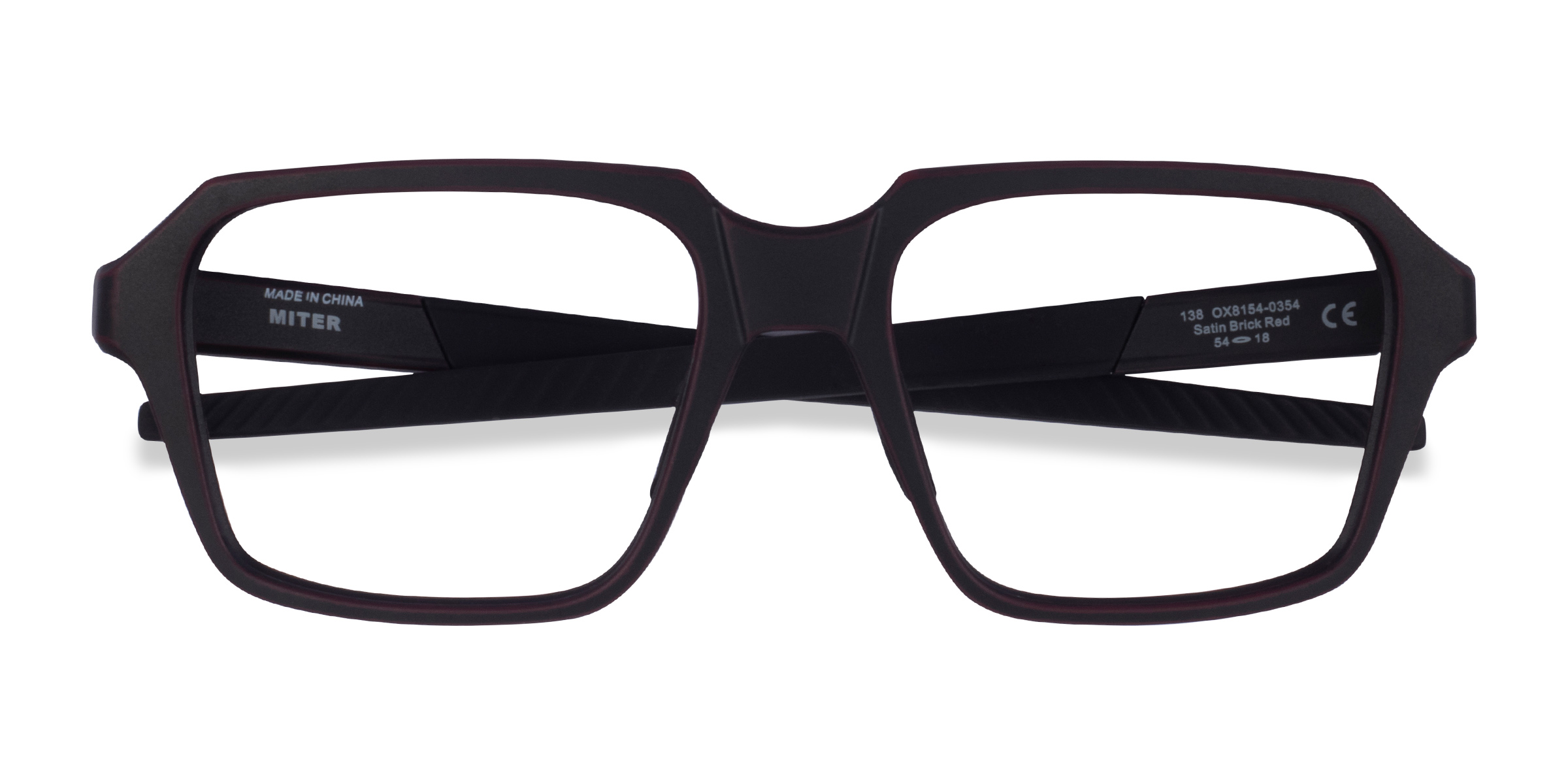 Matte Dark Red Oakley Miter -  Plastique Lunettes de vue