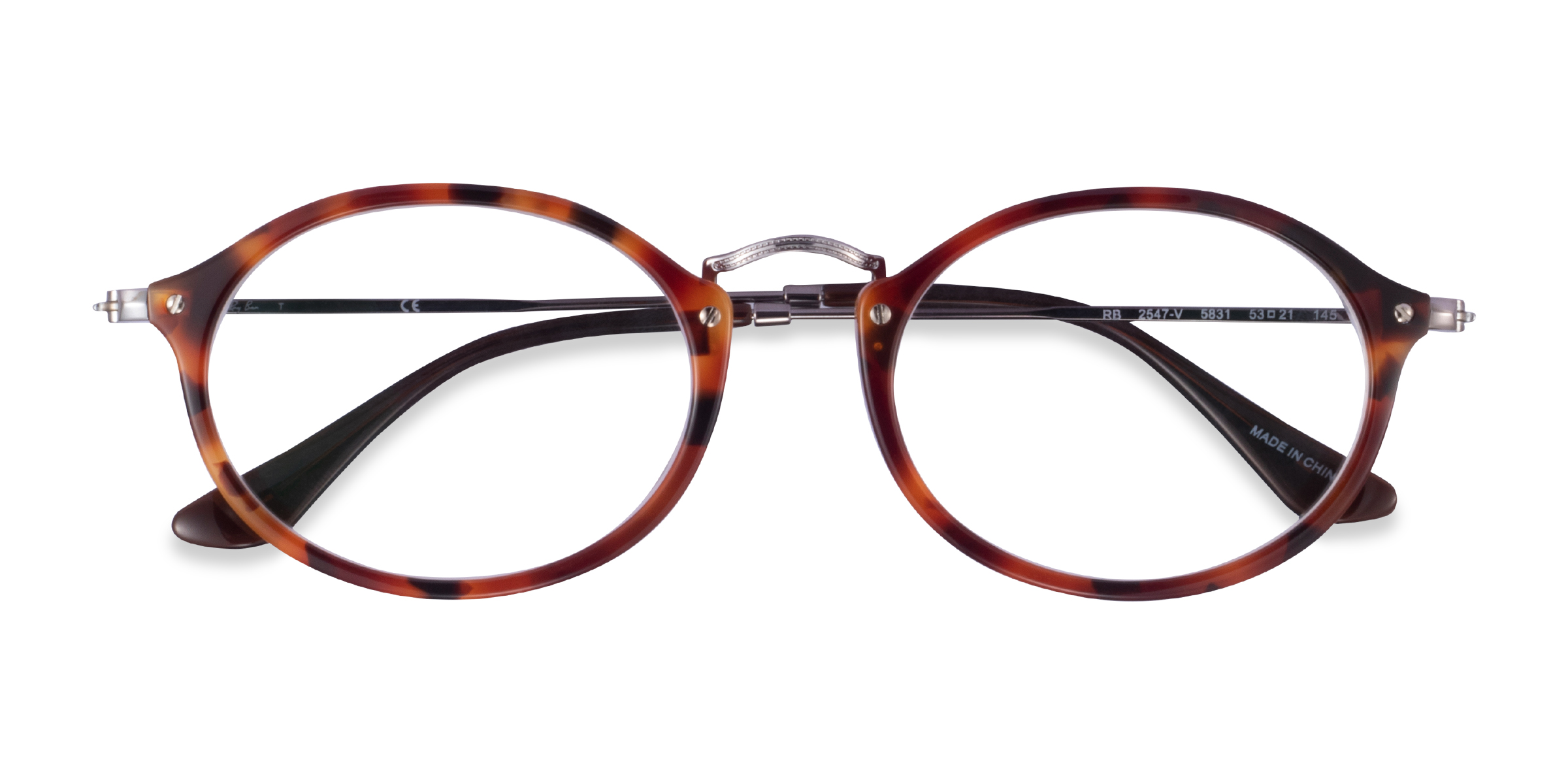 Tortoise Gunmetal Ray-Ban RB2547V -  Métal Lunettes de vue