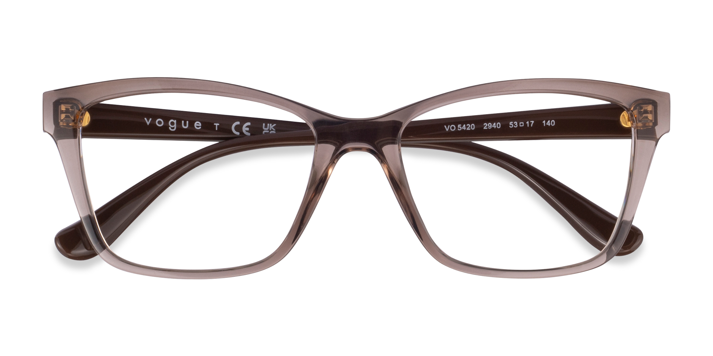 Transparent Brown Vogue Eyewear VO5420 - Plastique Lunettes de vue
