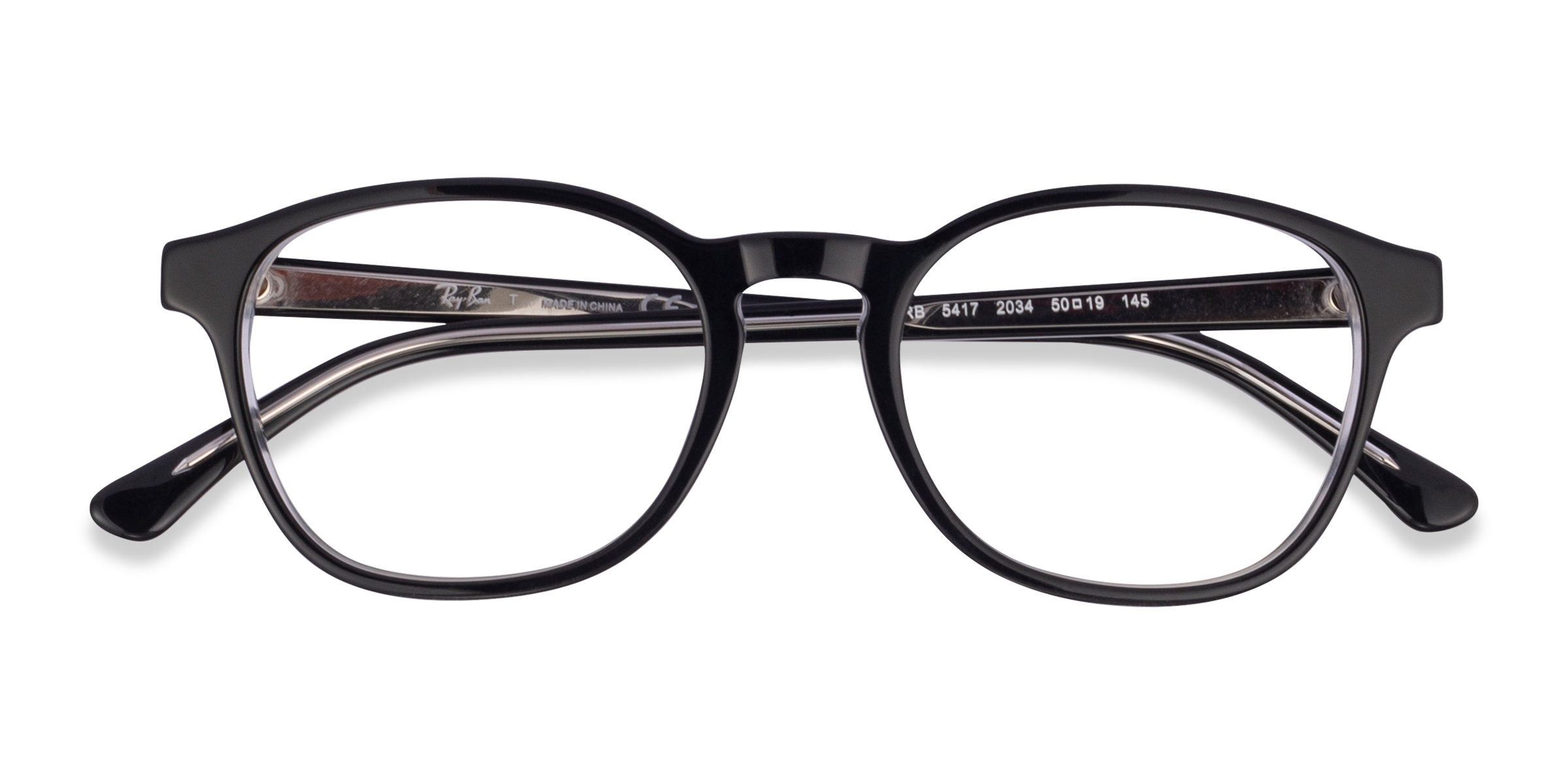 Transparent Black Ray-Ban RB5417 - Acetate Eyeglasses