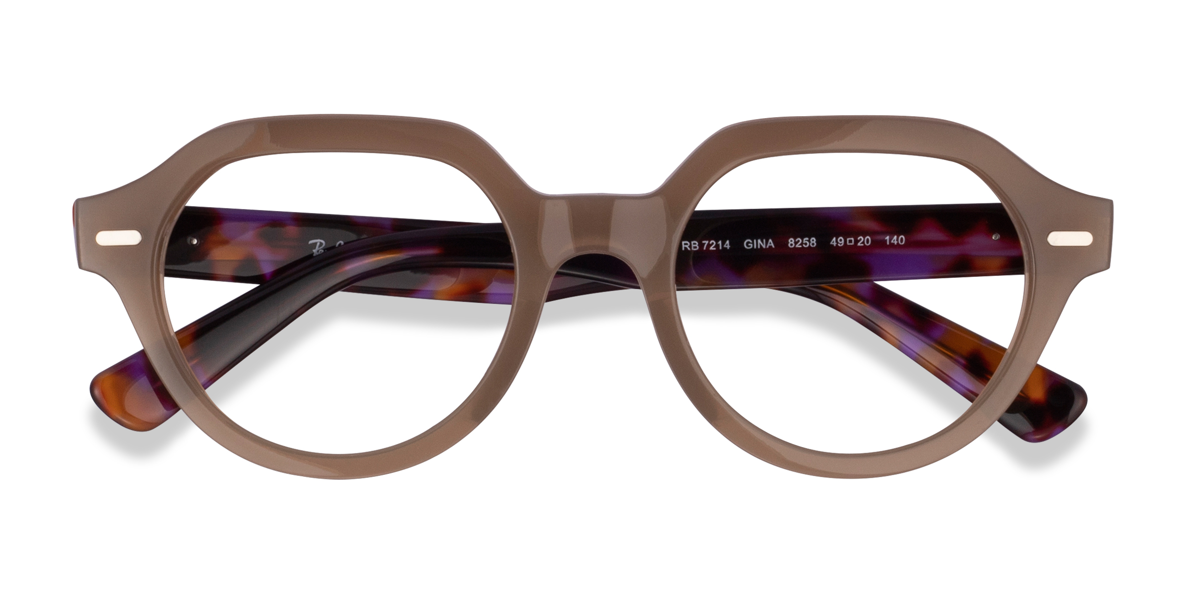 Brun Ray-Ban RB7214 Gina -  Plastique Lunettes de vue