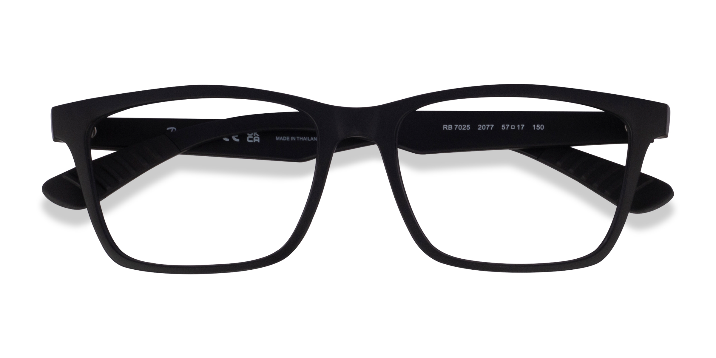 Matte Black Ray-Ban RB7025 - Plastique Lunettes de vue