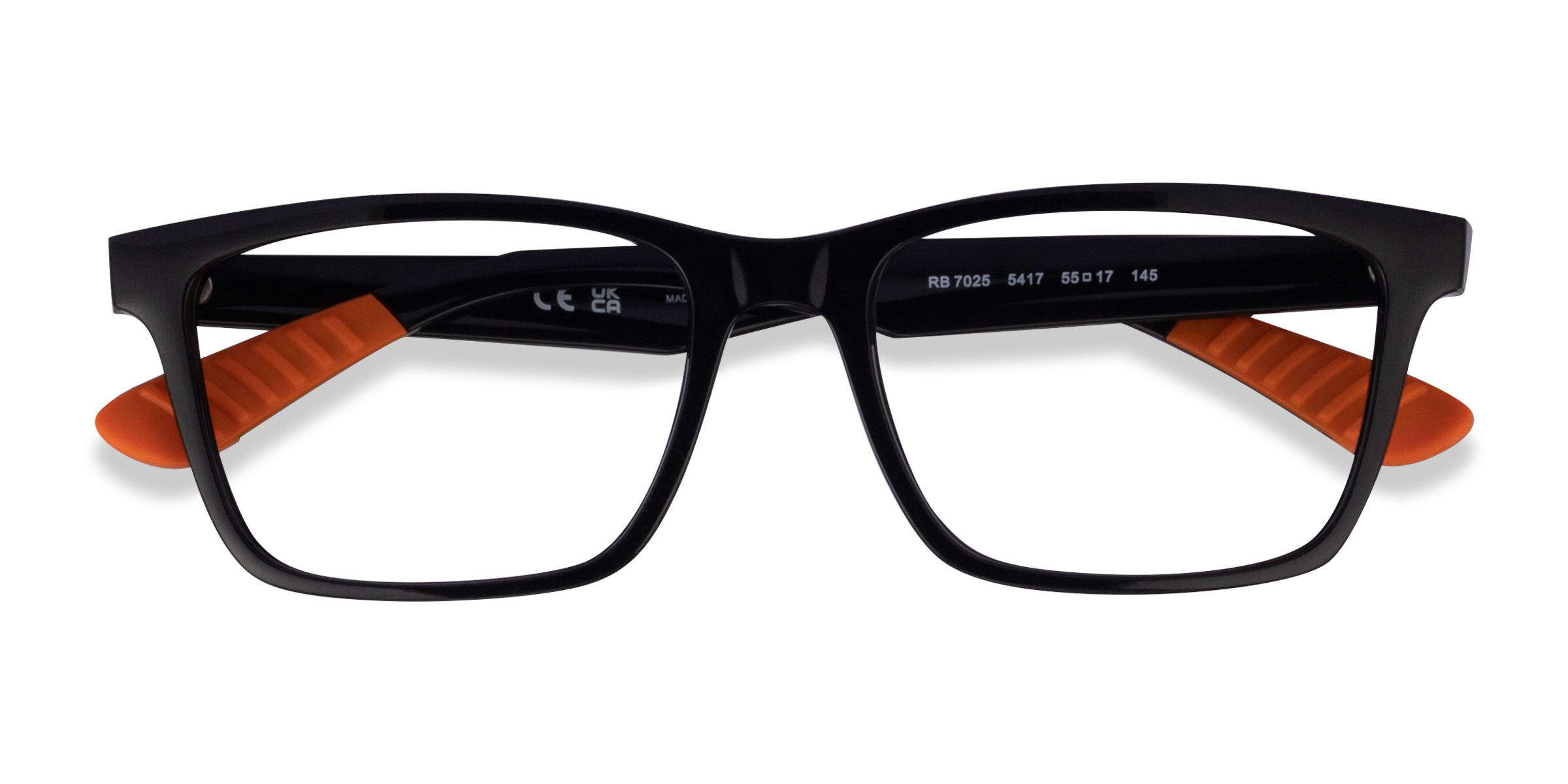 Satin Black Ray-Ban RB7025 - Plastic Eyeglasses