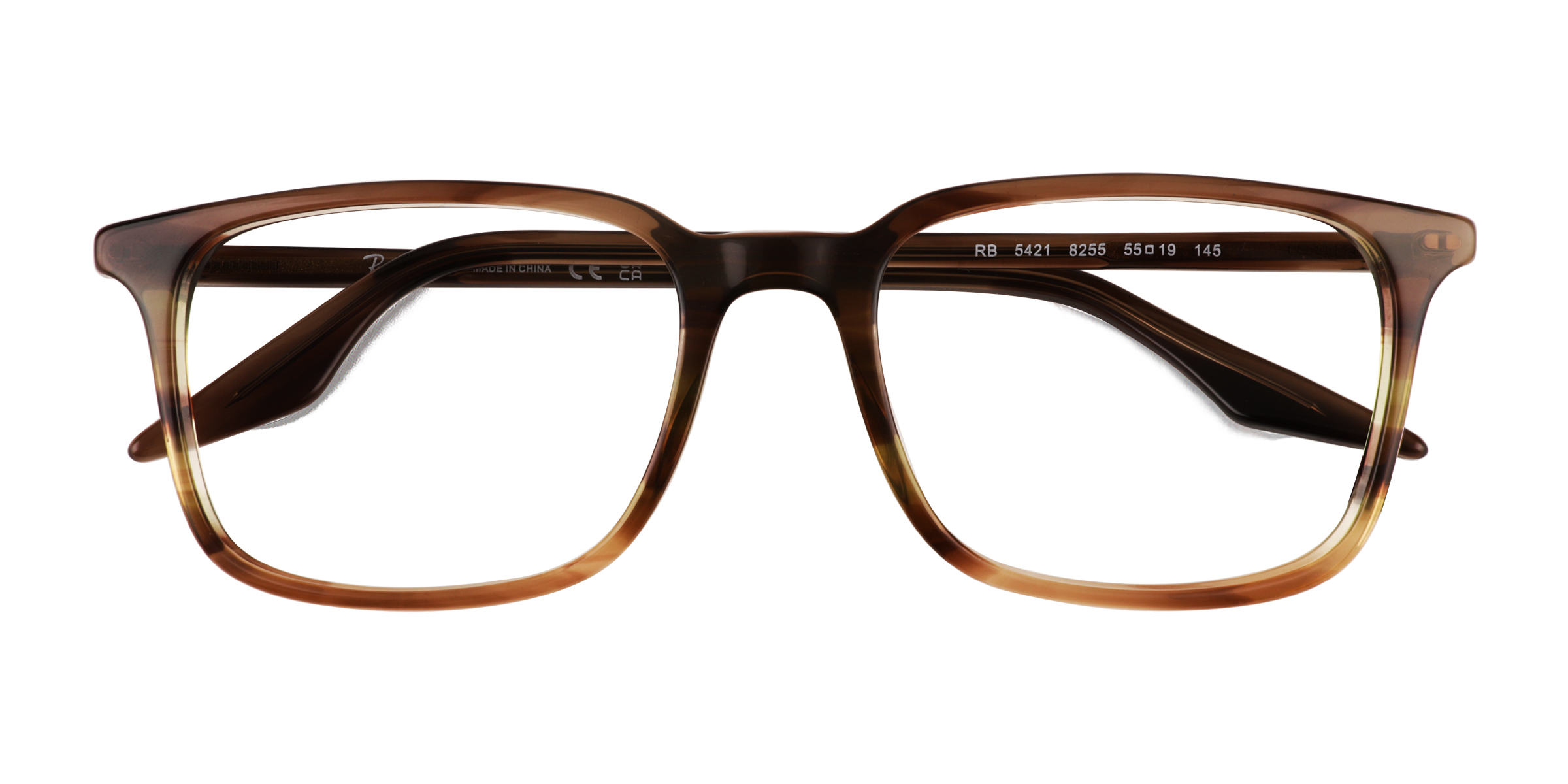 Striped Brown Ray-Ban RB5421 - Acetate Eyeglasses
