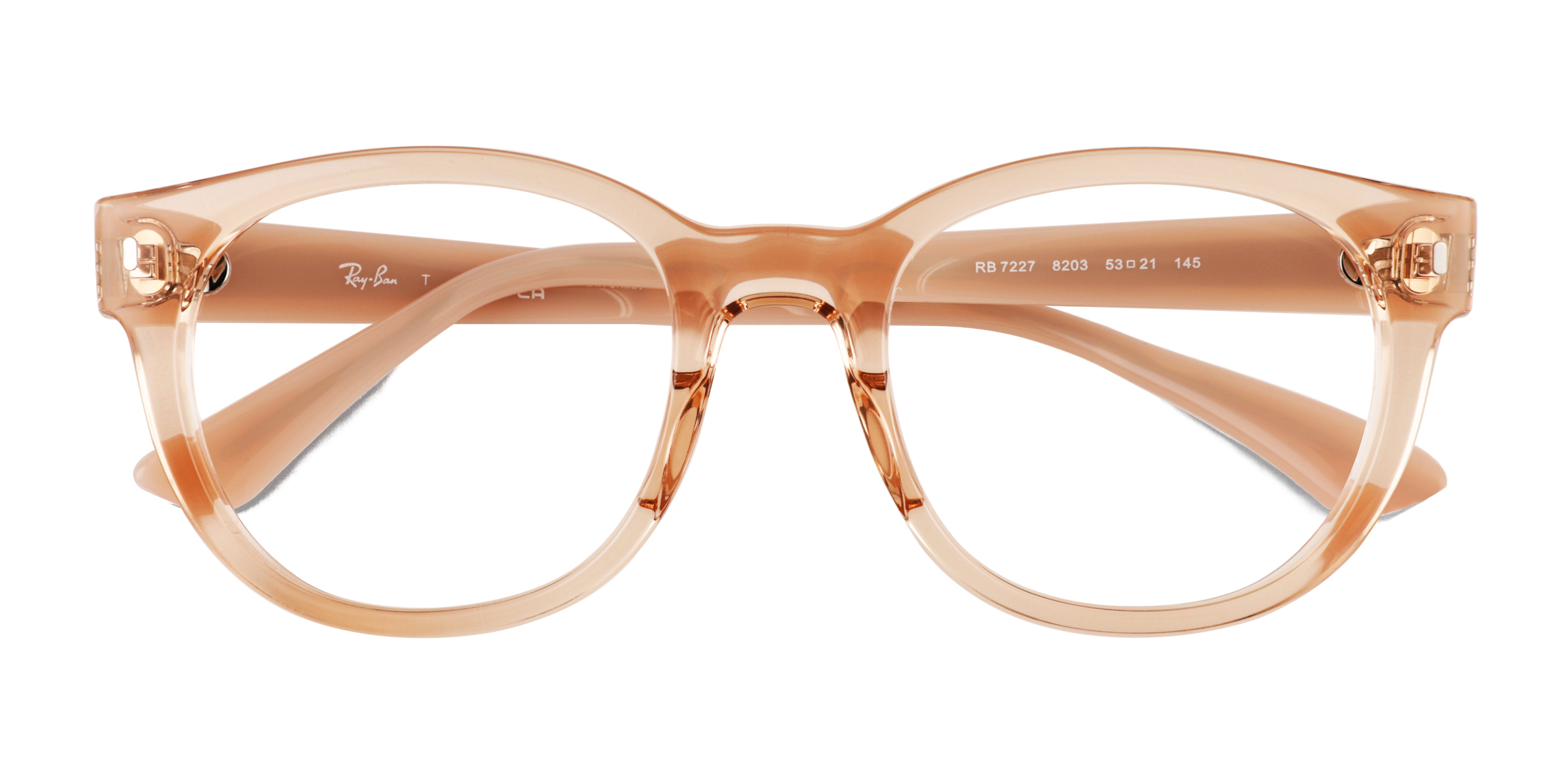 Clear Brown Ray-Ban RB7227 - Plastic Eyeglasses