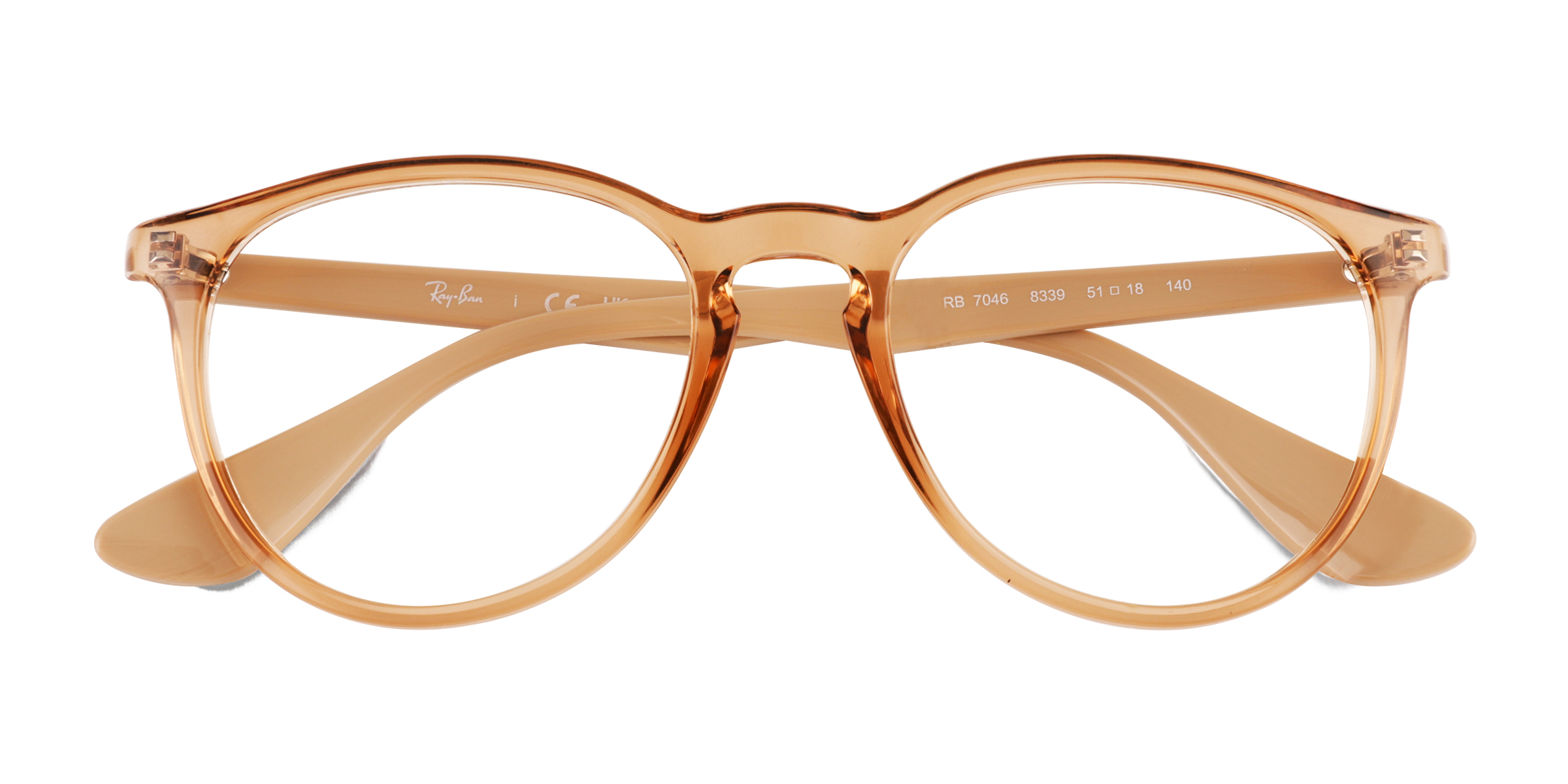 Transparent Brown Ray-Ban RB7046 - Plastique Lunettes de vue
