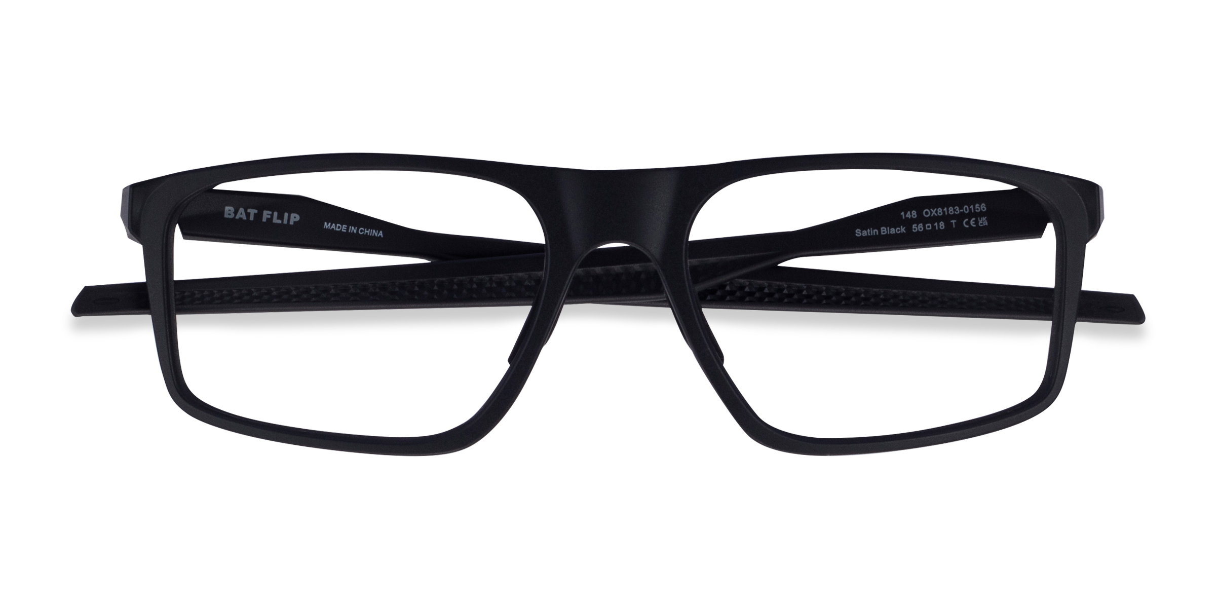 Black Oakley Bat Flip - Plastic Eyeglasses