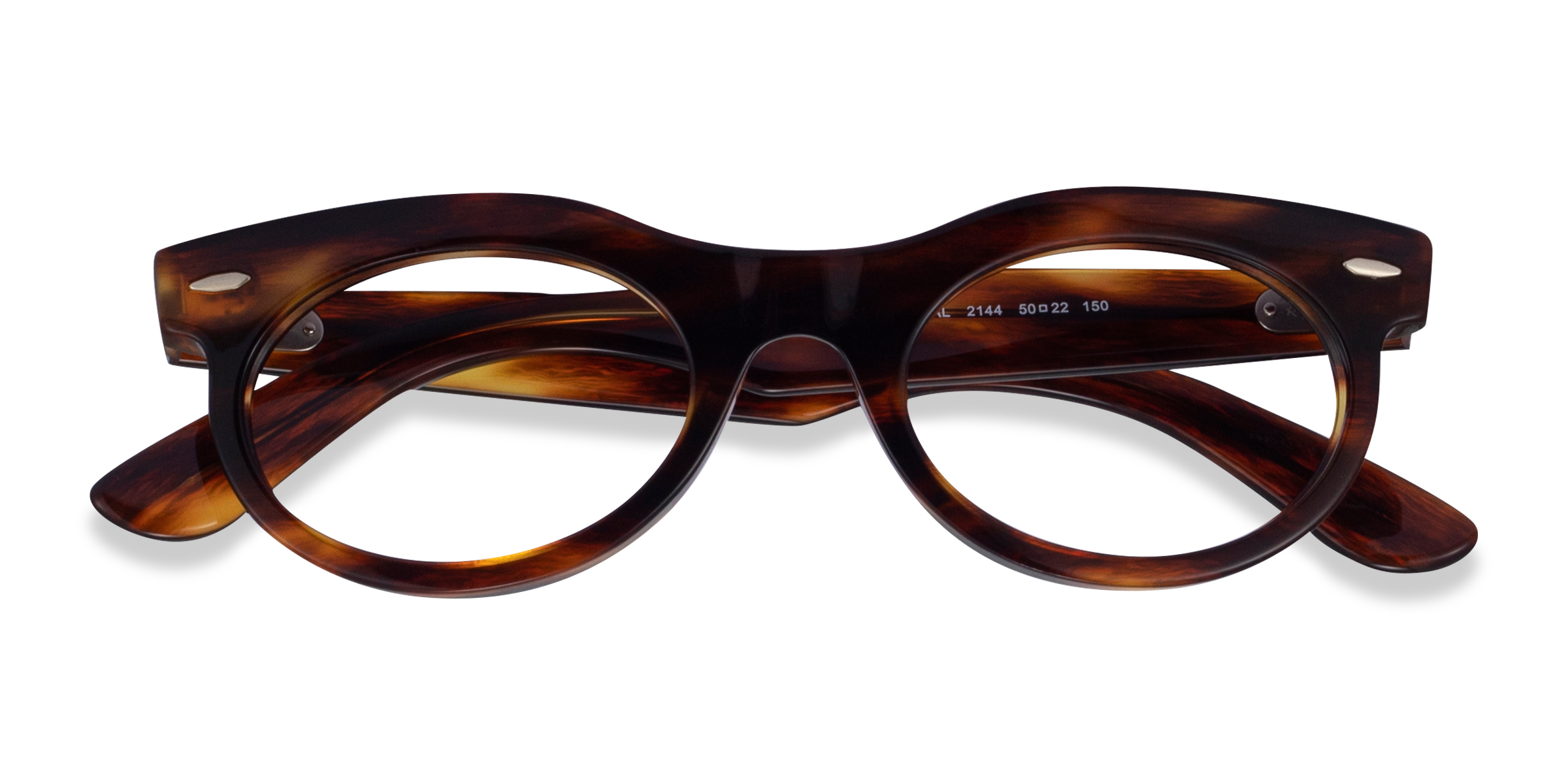 Brown Tortoise Ray-Ban RB2242V Wayfarer Oval Change -  Plastic Eyeglasses