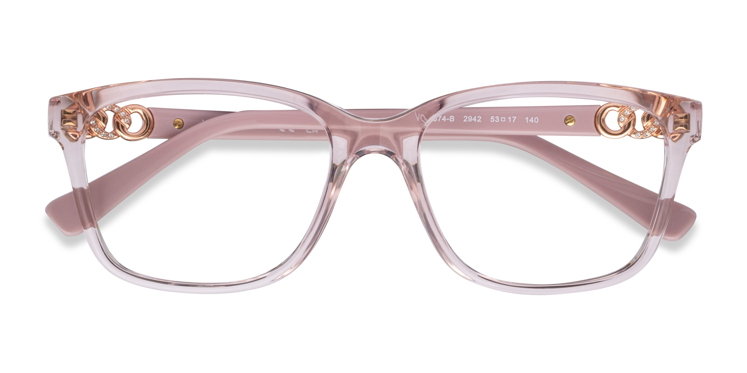 Clear Pink Vogue Eyewear VO5574B - Plastique Lunettes de vue