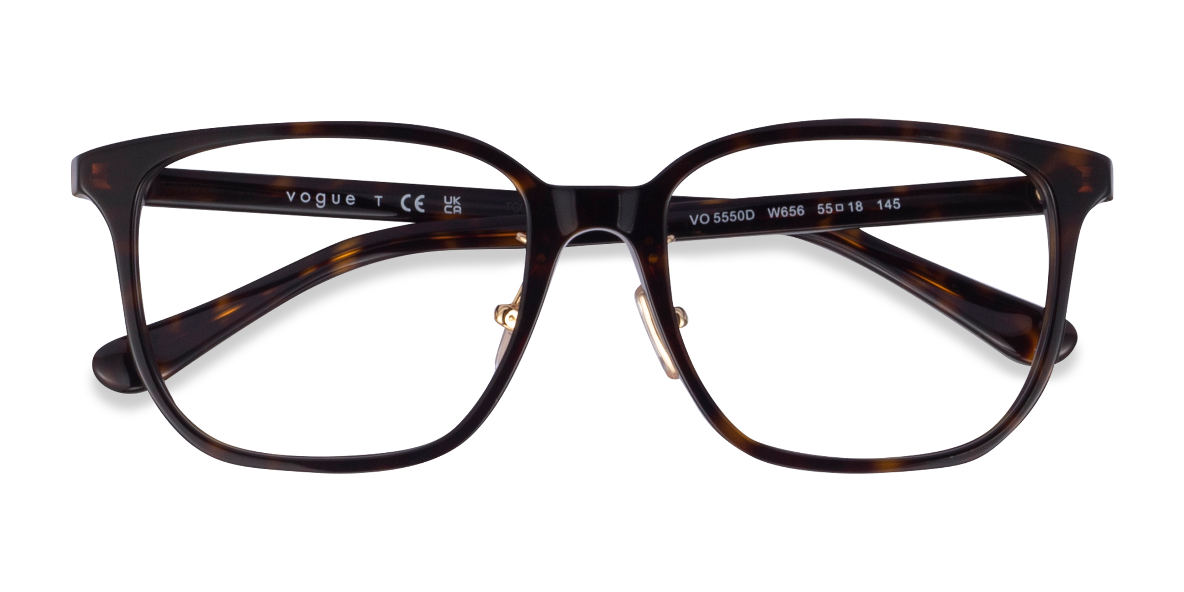Écaille Noire Vogue Eyewear VO5550D - Acétate Lunettes de vue