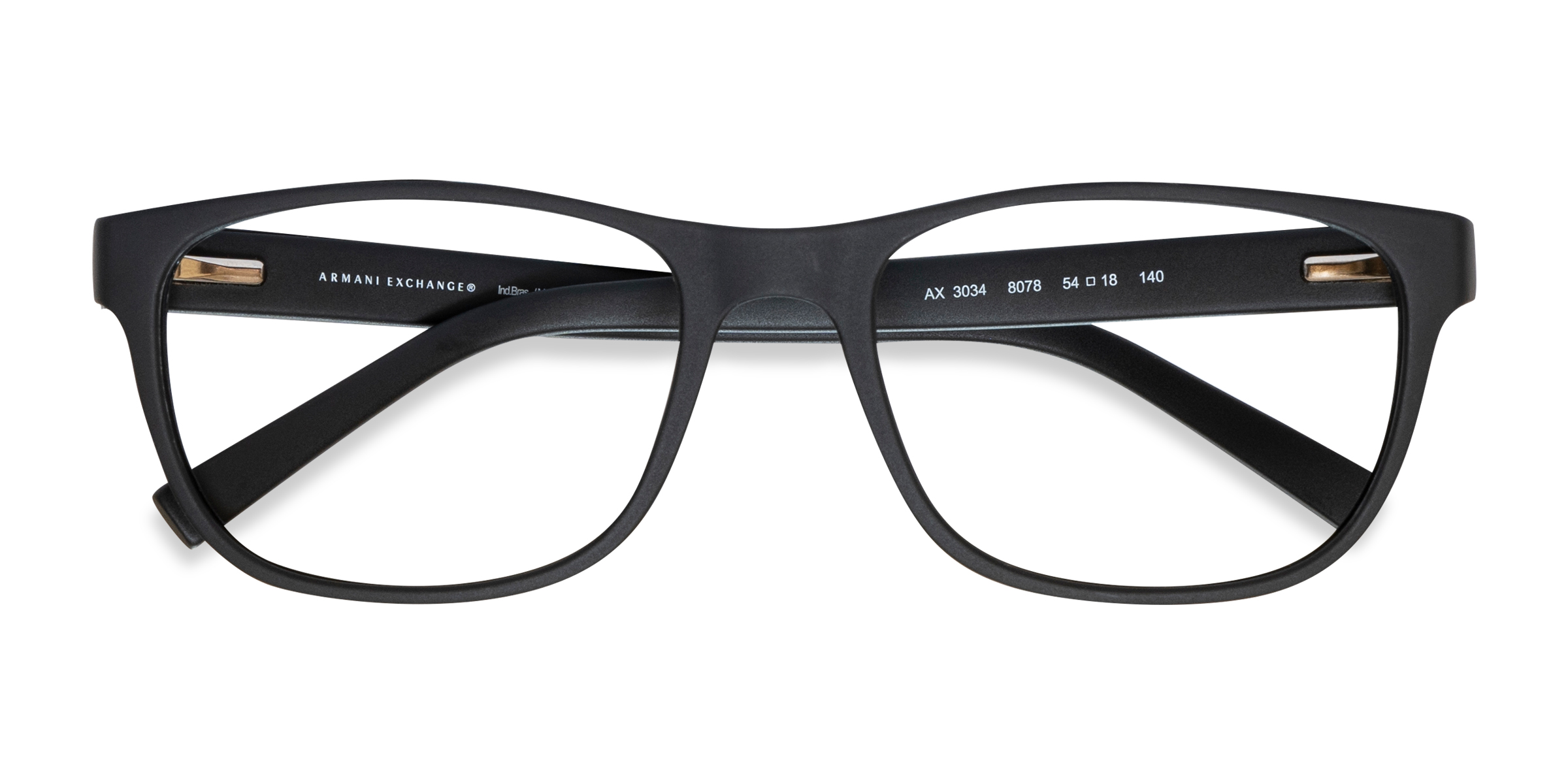 Matte Black Armani Exchange AX3034 - Plastique Lunettes de vue
