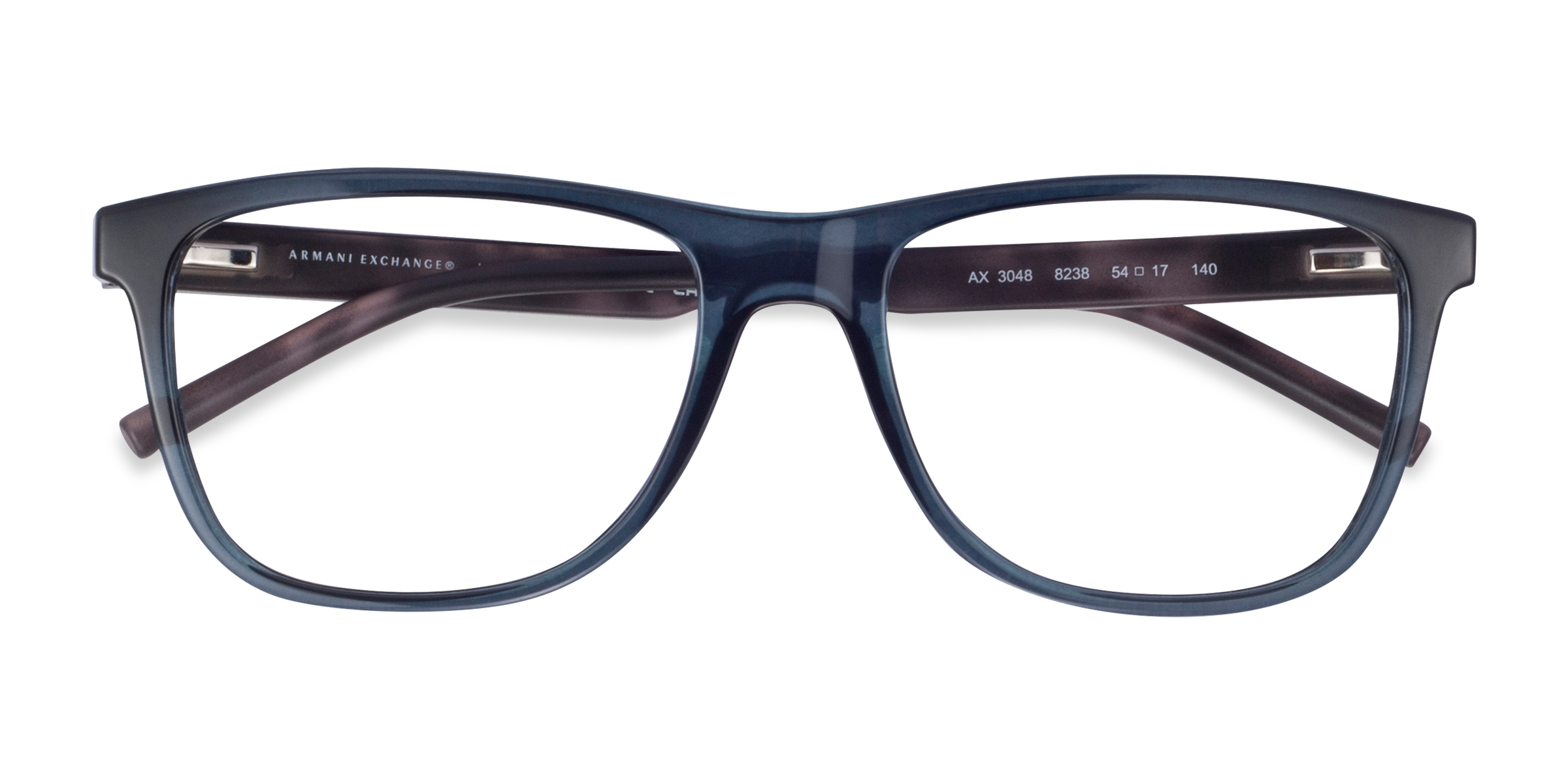 Clear Navy Armani Exchange AX3048 - Plastique Lunettes de vue